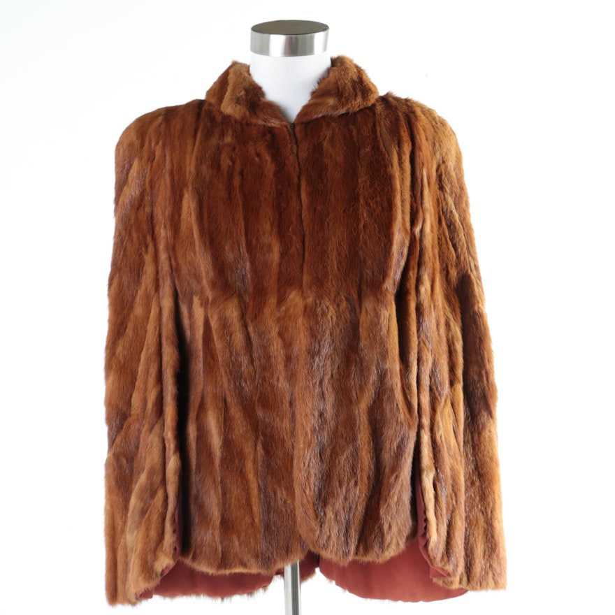 Women's Vintage Landers-Pearlman Fur Co. Dyed Squirrel Cape