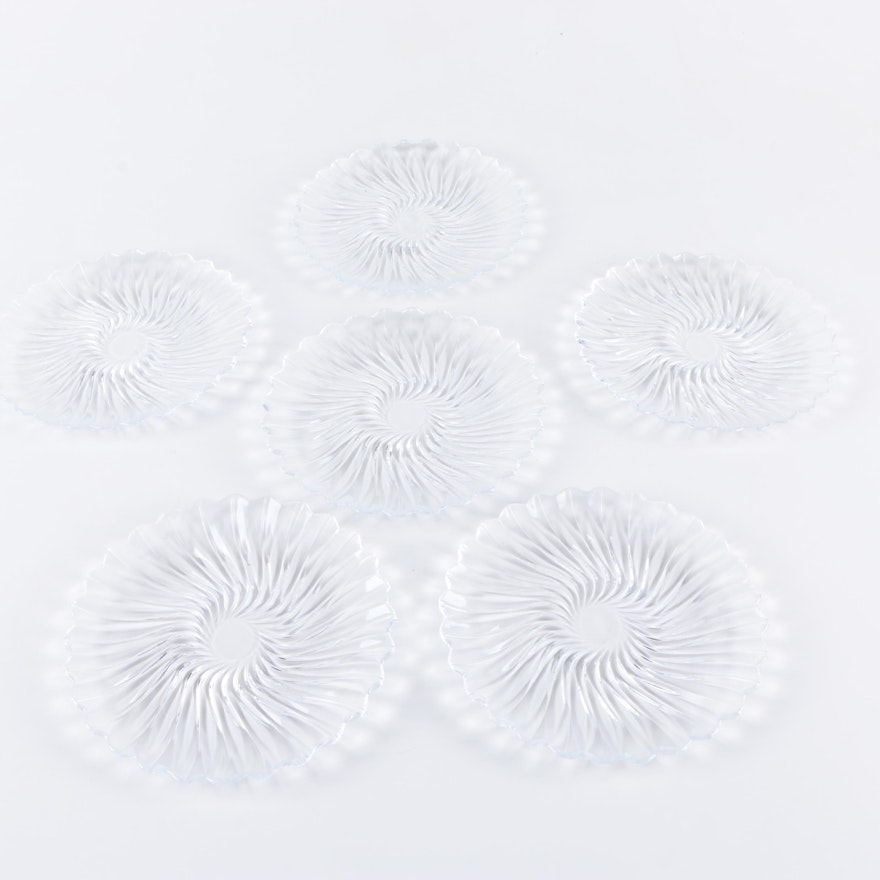 Clear Glass Swirl Plates