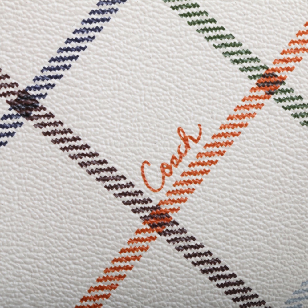 Coach Peyton Tattersall White Multicolor Tote Shoulder Bag