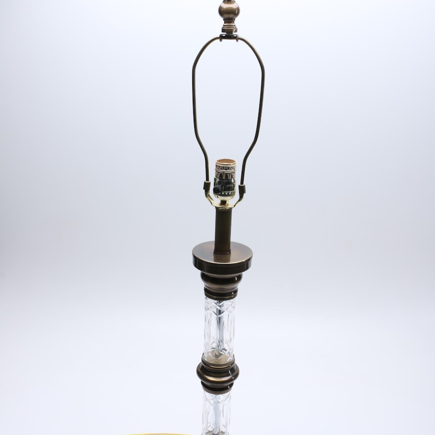 Glass and Metal Table Lamp