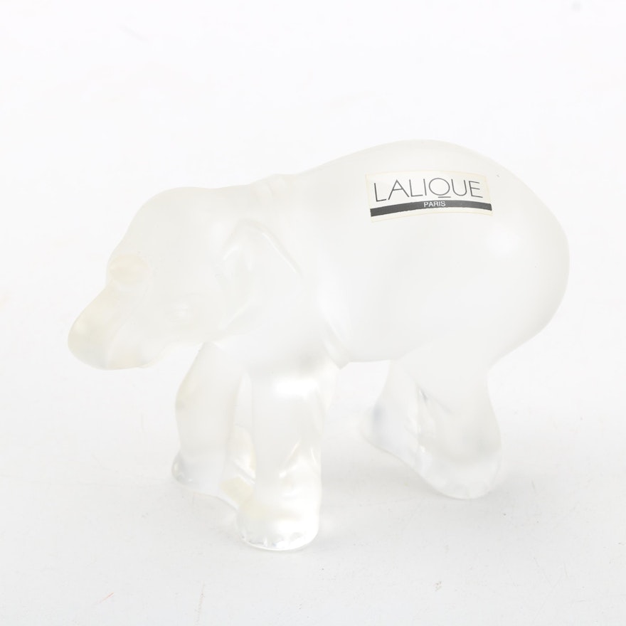Lalique "Timori" Crystal Elephant Figurine