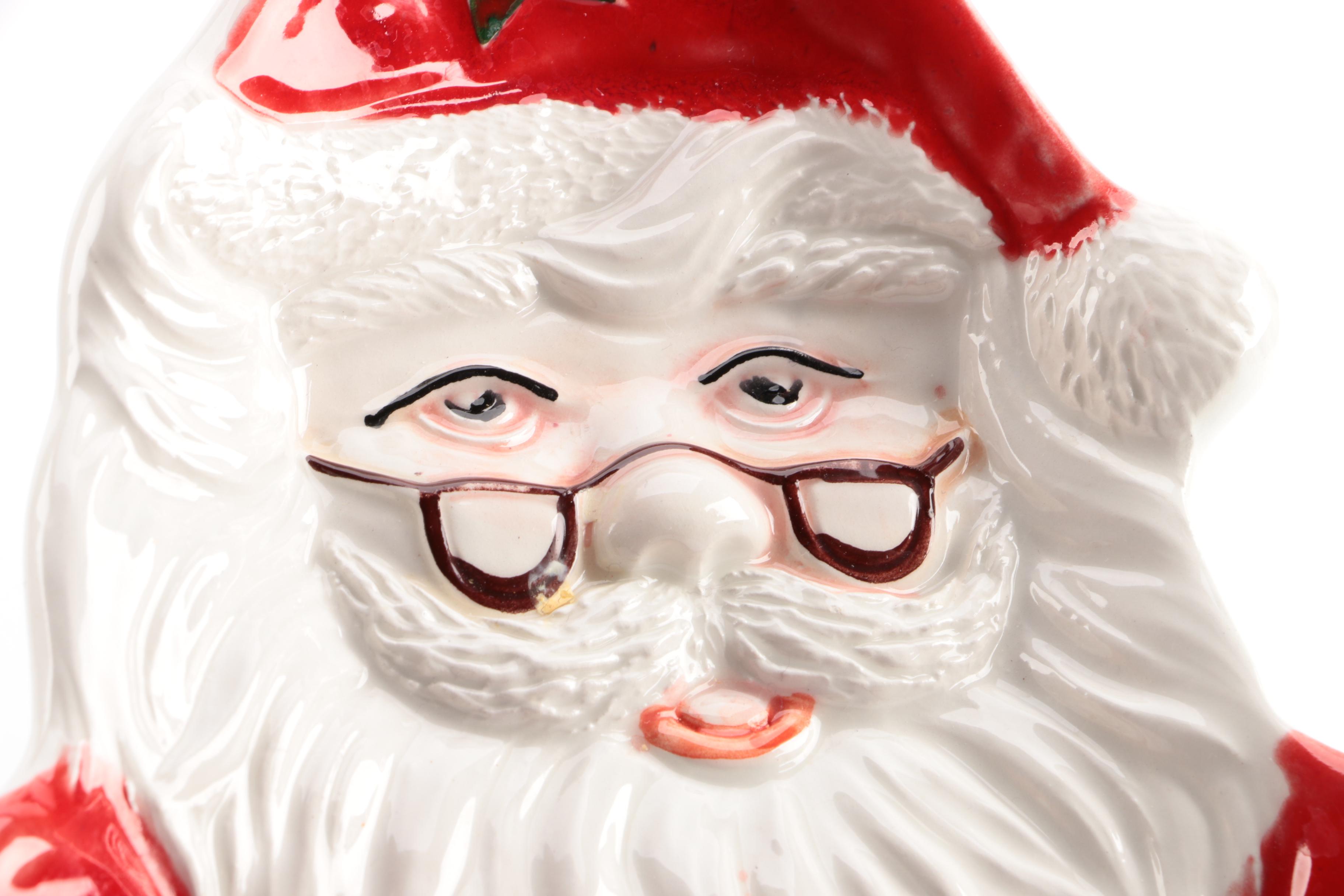 Ceramiche Leonardo Pottery Santa Claus Plate