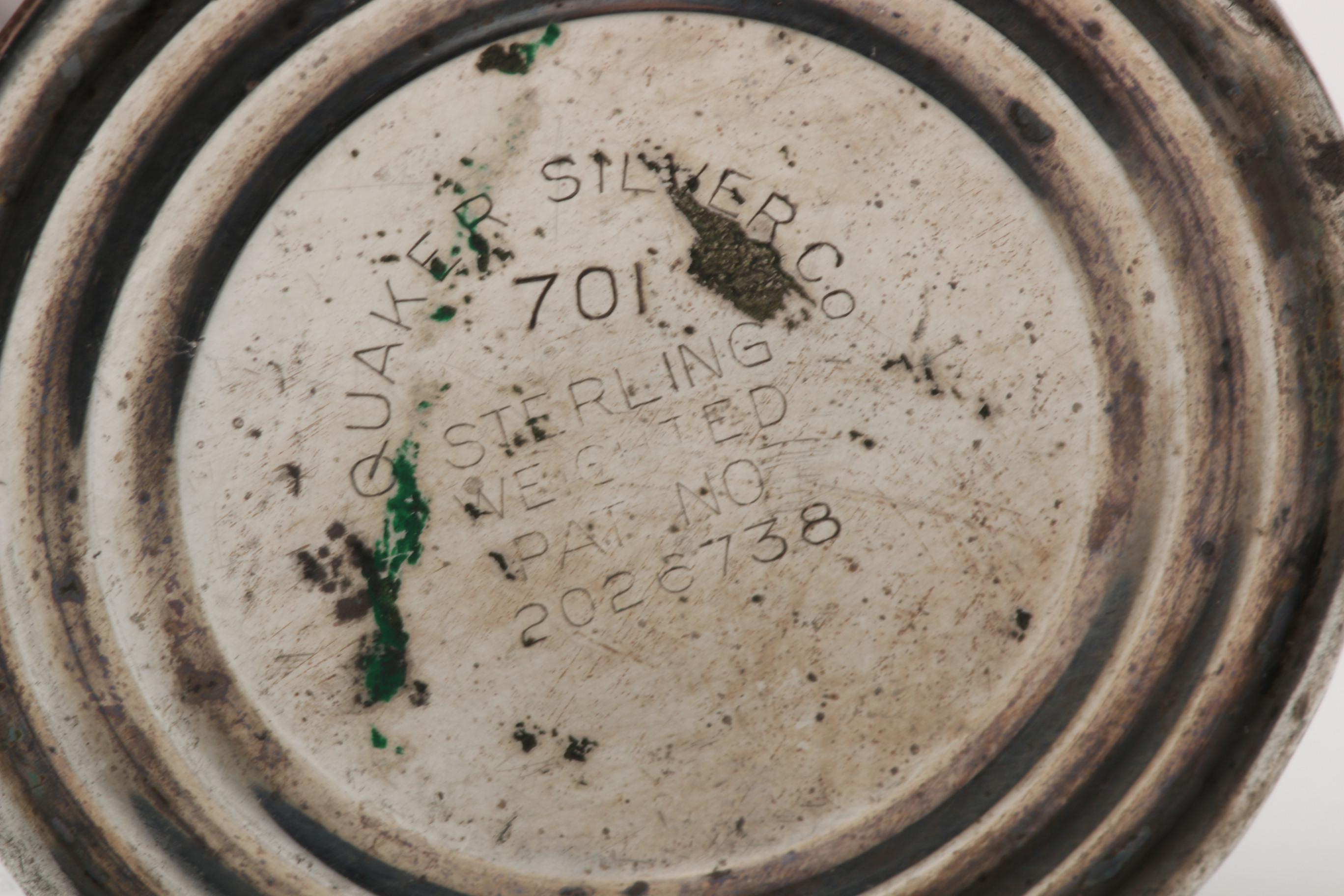 Duchin Creation and Other Weighted Sterling and Etched Crystal Shakers with Vase