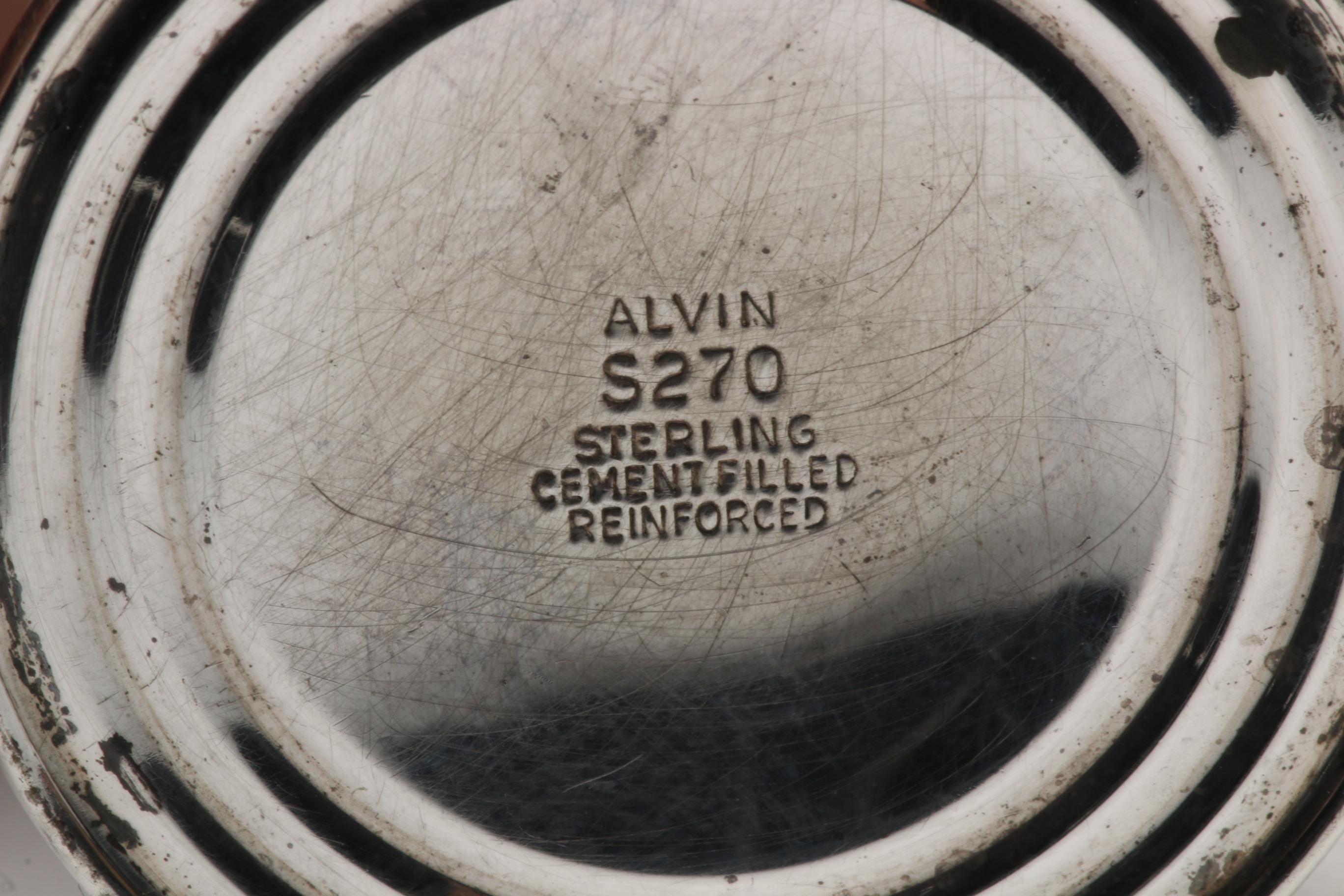 Duchin Creation and Other Weighted Sterling and Etched Crystal Shakers with Vase