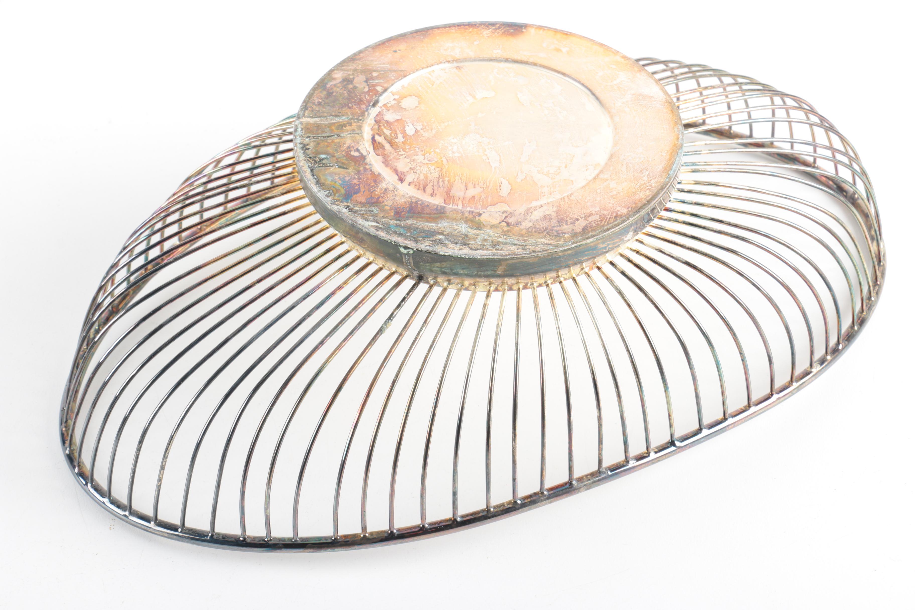 Wilcox "Ashley" Silver Plate Platter with Other Silver Plate Serveware