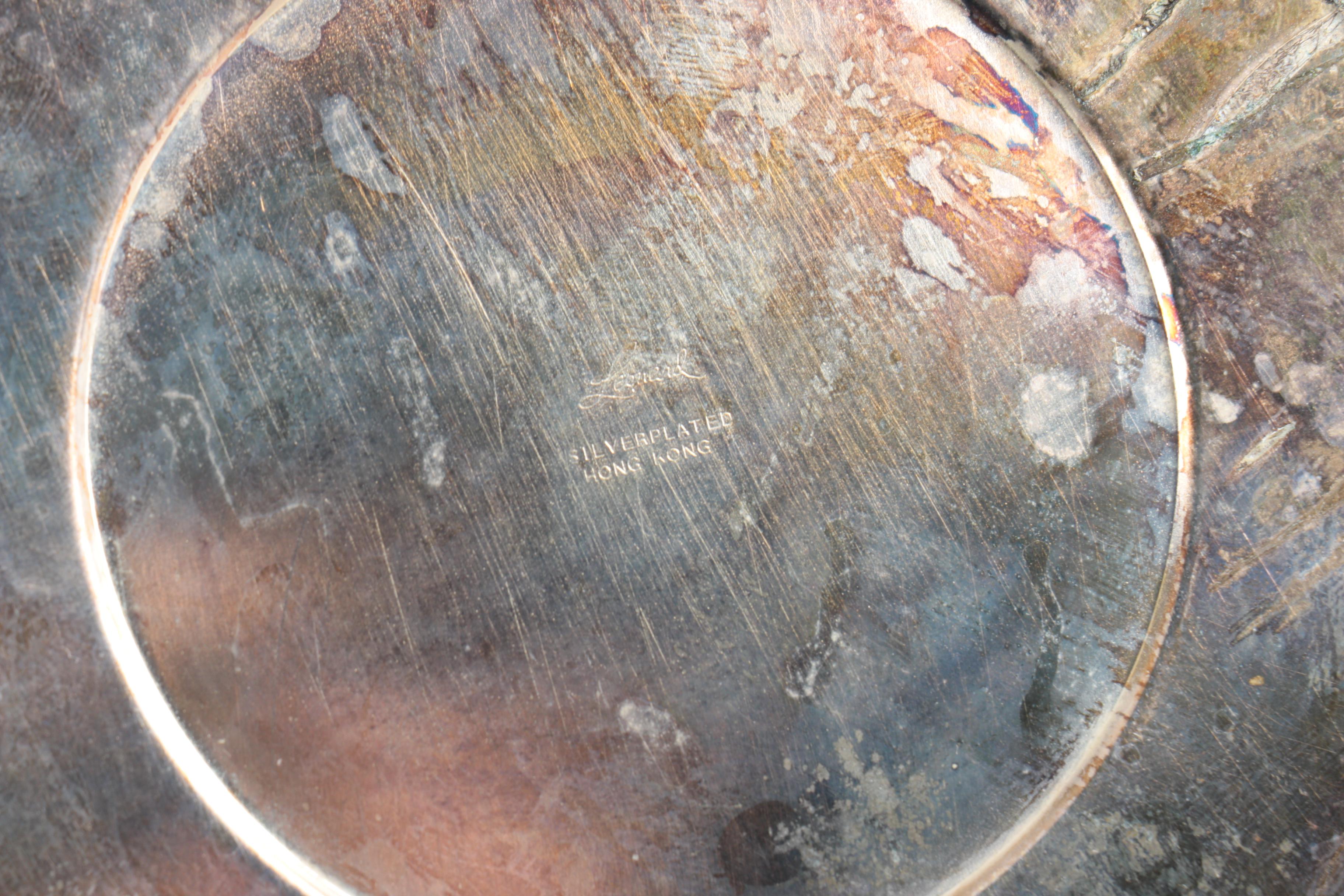 Wilcox "Ashley" Silver Plate Platter with Other Silver Plate Serveware