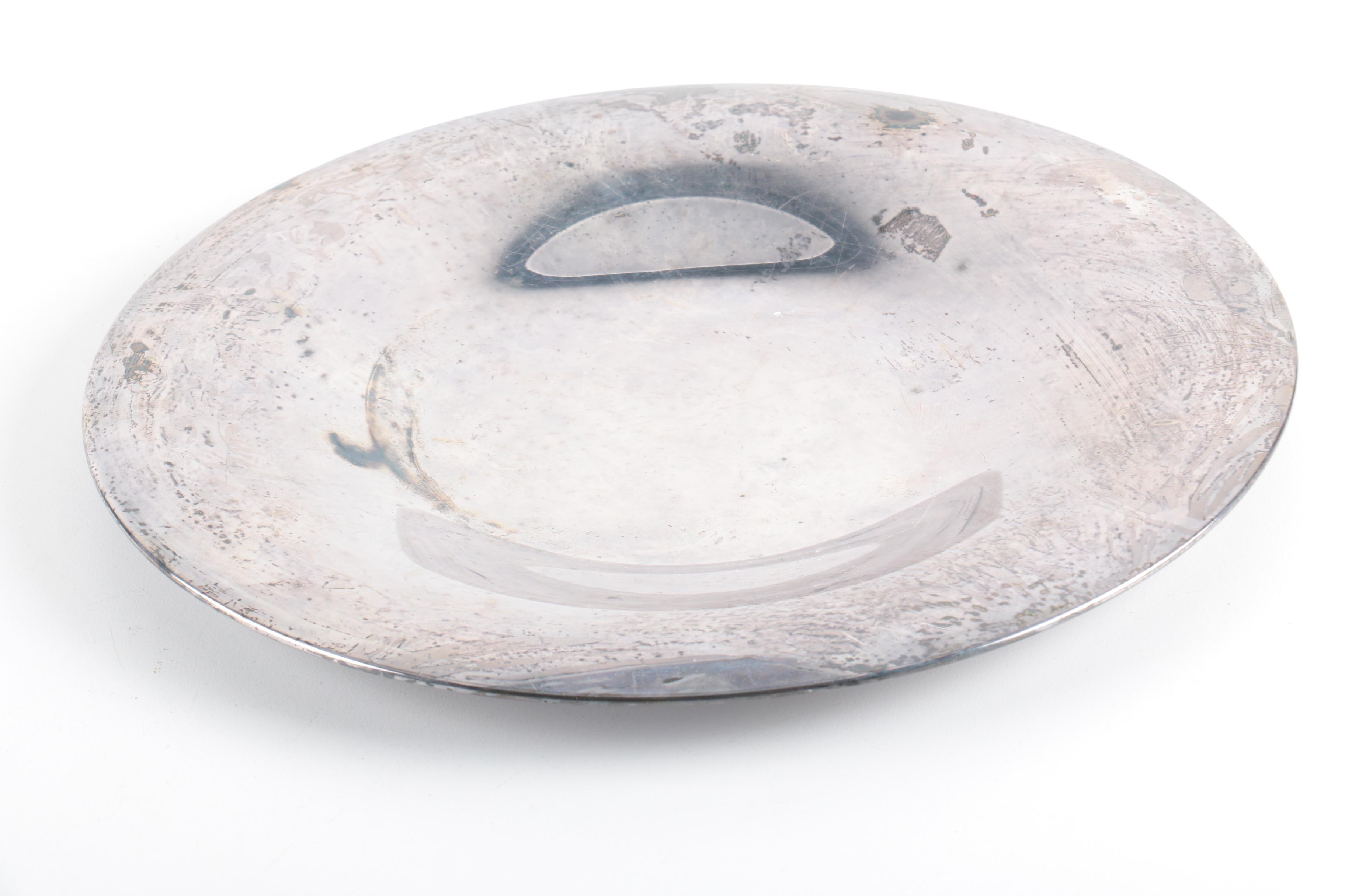 Wilcox "Ashley" Silver Plate Platter with Other Silver Plate Serveware