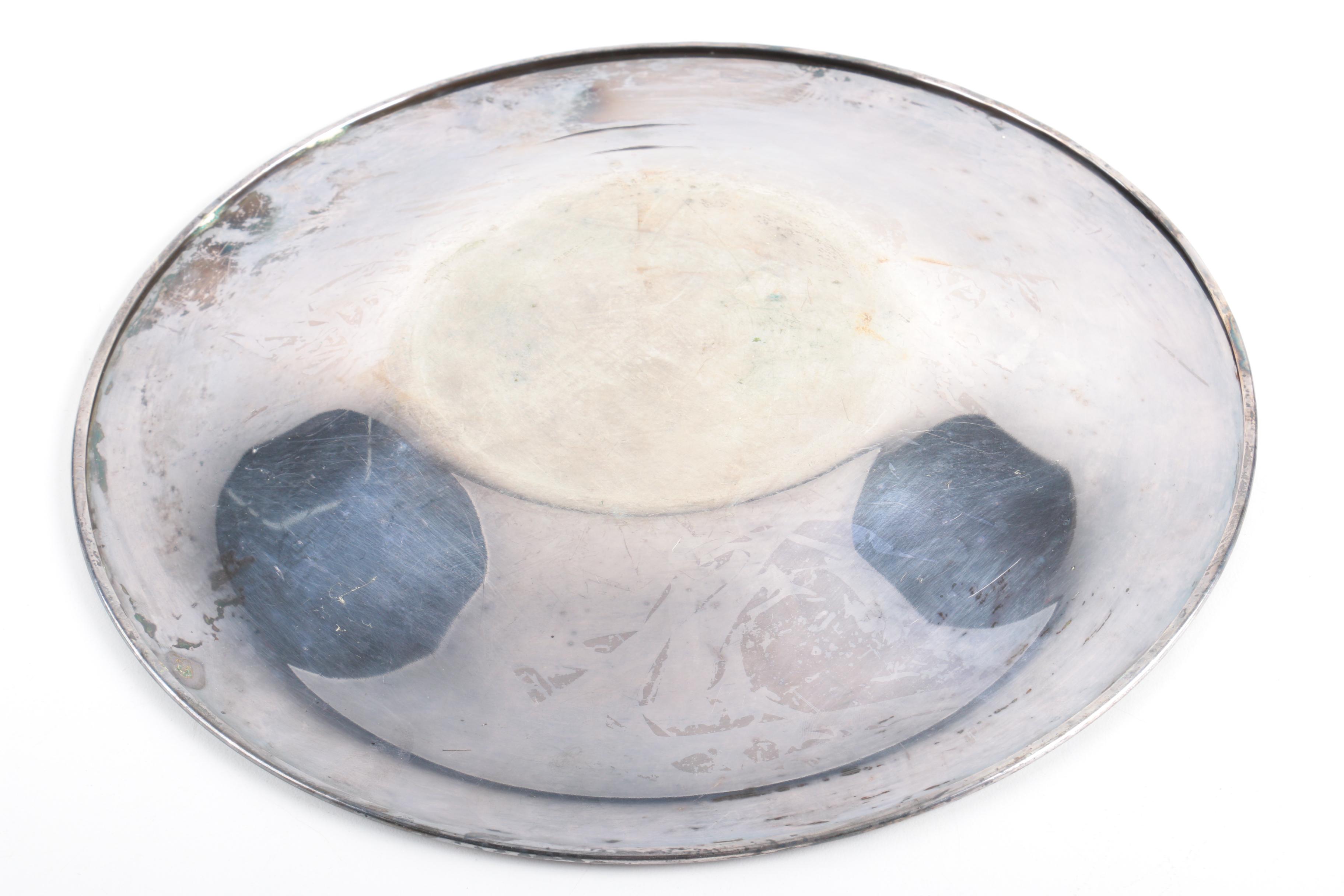 Wilcox "Ashley" Silver Plate Platter with Other Silver Plate Serveware