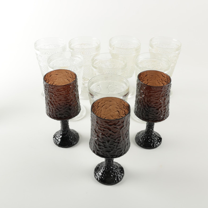 Water Goblets including "Impromptu Brown" by Lenox