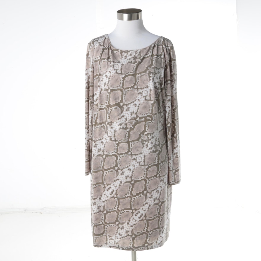 Vince Camuto Snakeskin Print Shift Dress