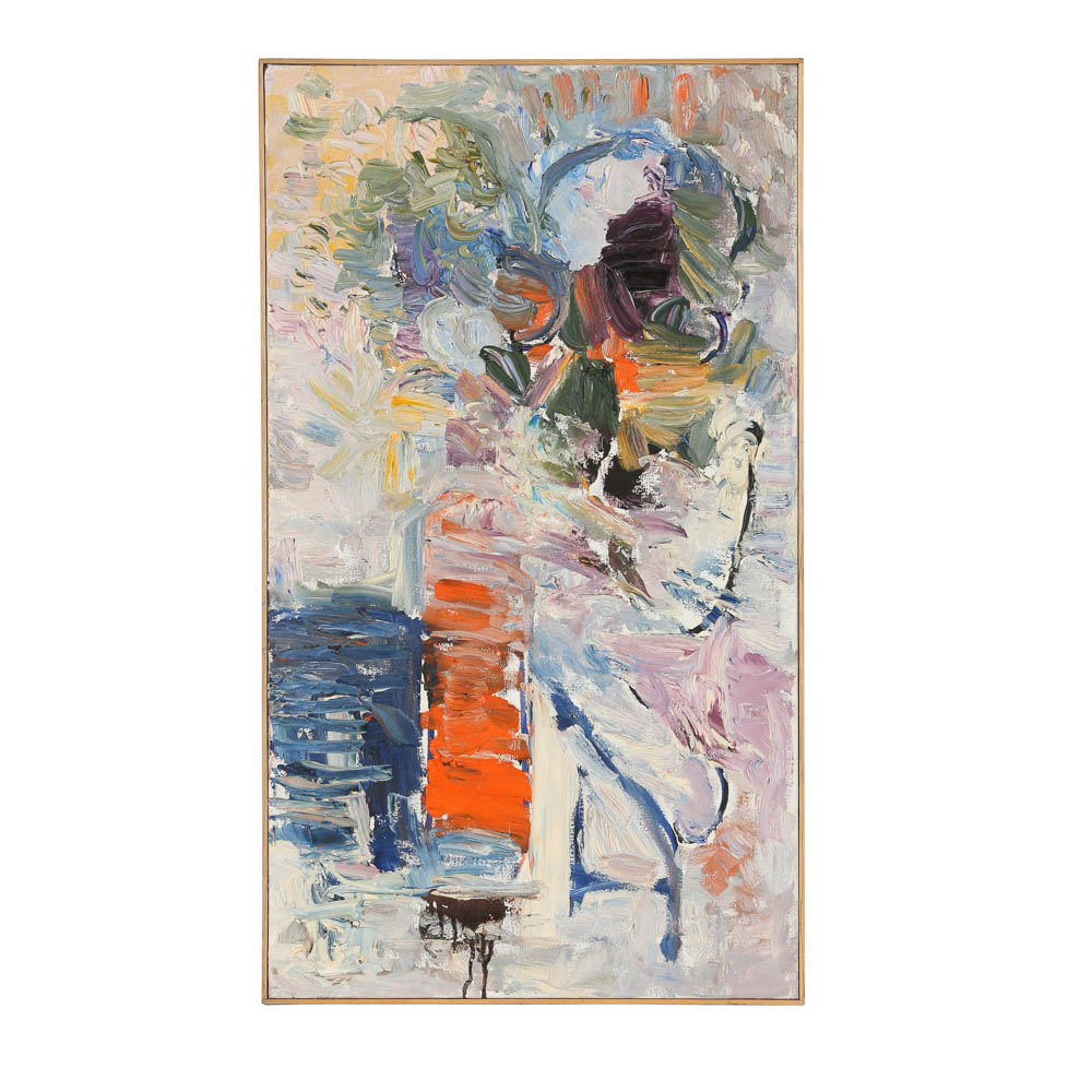 Louis Papp Oil Painting on Canvas Abstract Composition