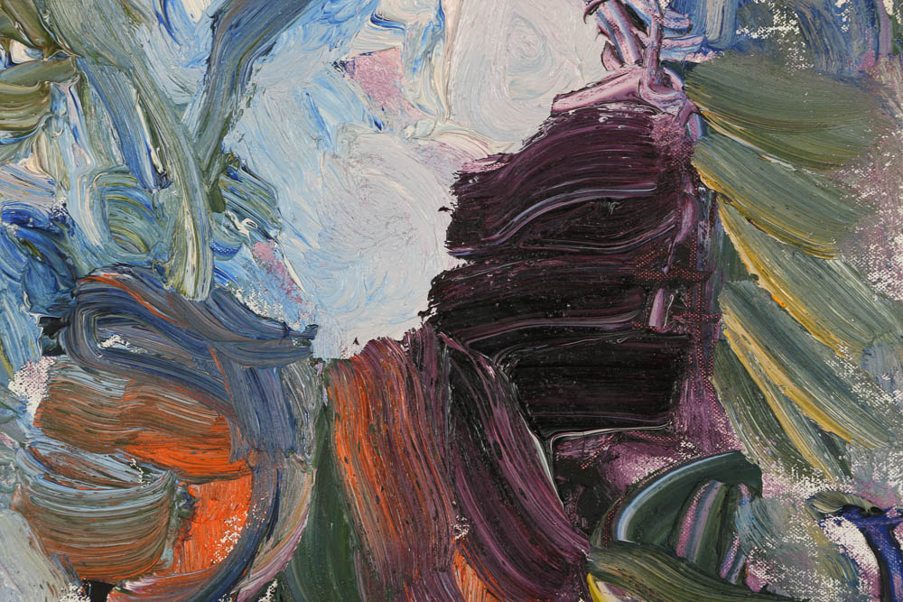 Louis Papp Oil Painting on Canvas Abstract Composition