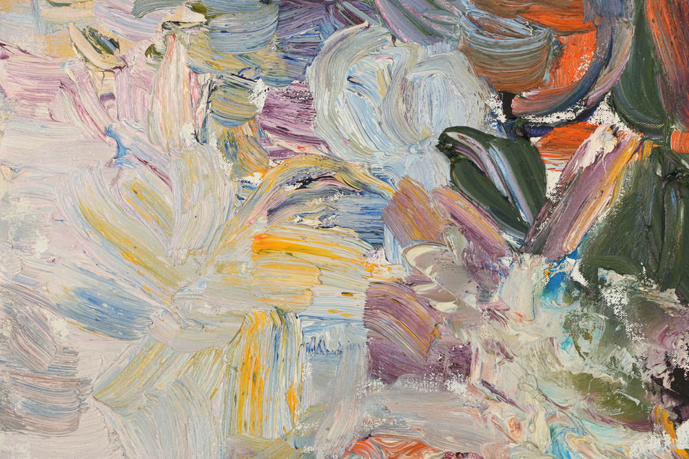Louis Papp Oil Painting on Canvas Abstract Composition