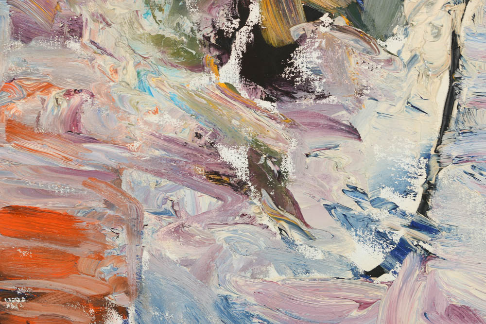 Louis Papp Oil Painting on Canvas Abstract Composition