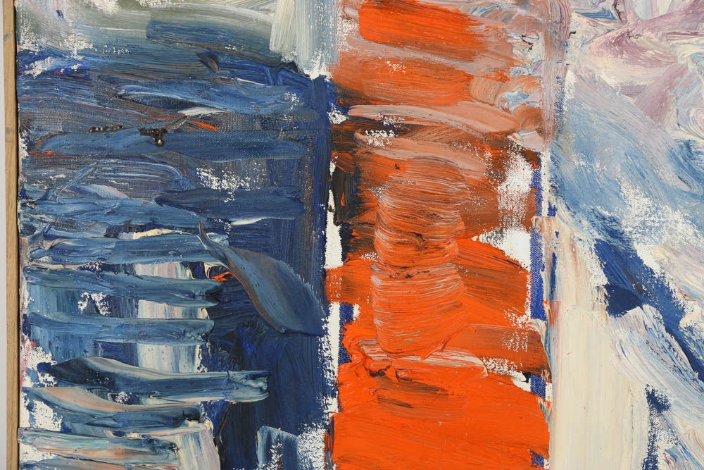 Louis Papp Oil Painting on Canvas Abstract Composition