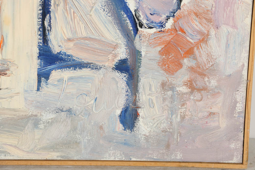 Louis Papp Oil Painting on Canvas Abstract Composition