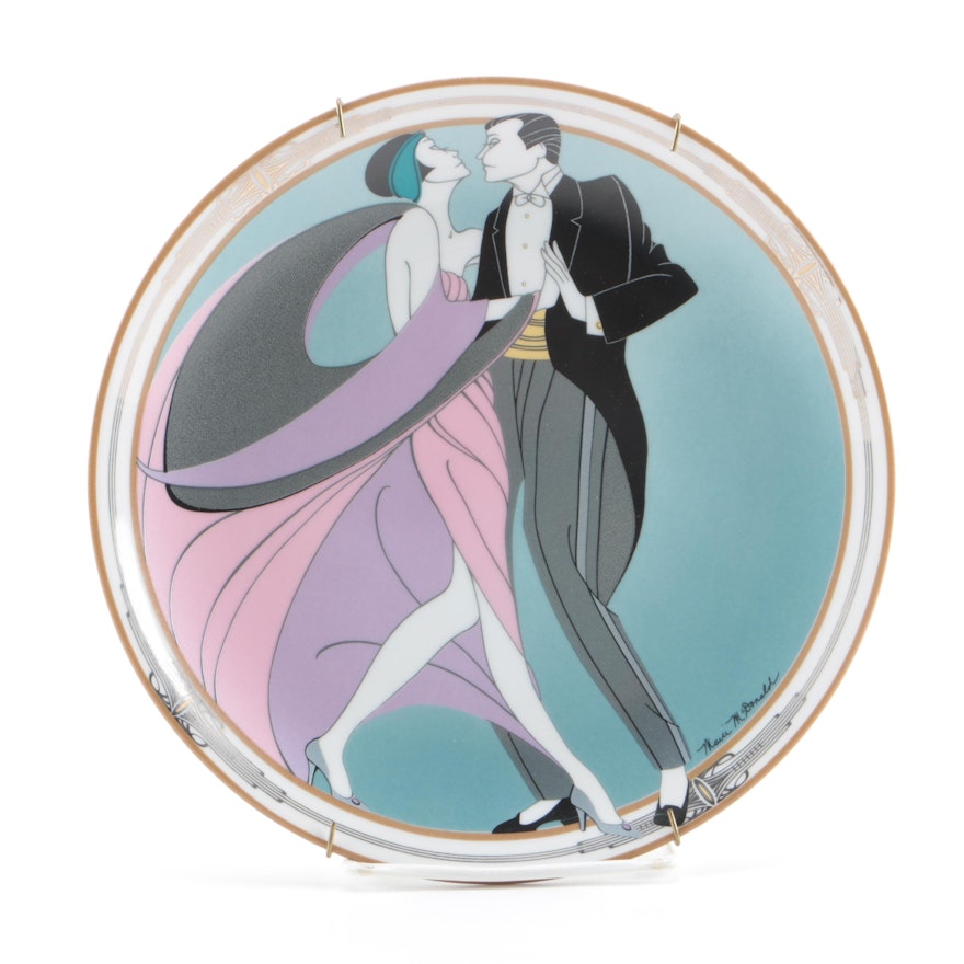 Marci McDonald Art Deco Plate "The Tango Dancers"