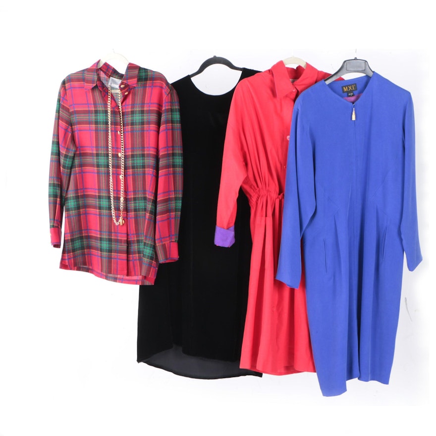 Assorted Women's Clothing Including Black Tunic