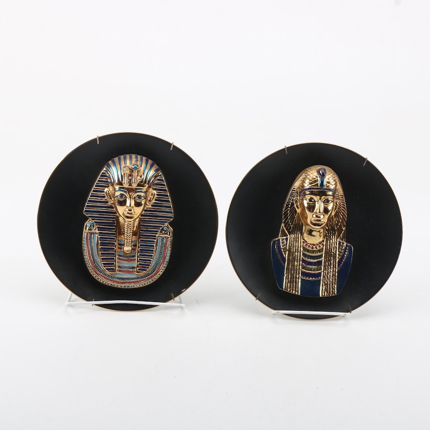 Osiris Porcelain "Tutankhamun" and "Cleopatra" Decorative Plates