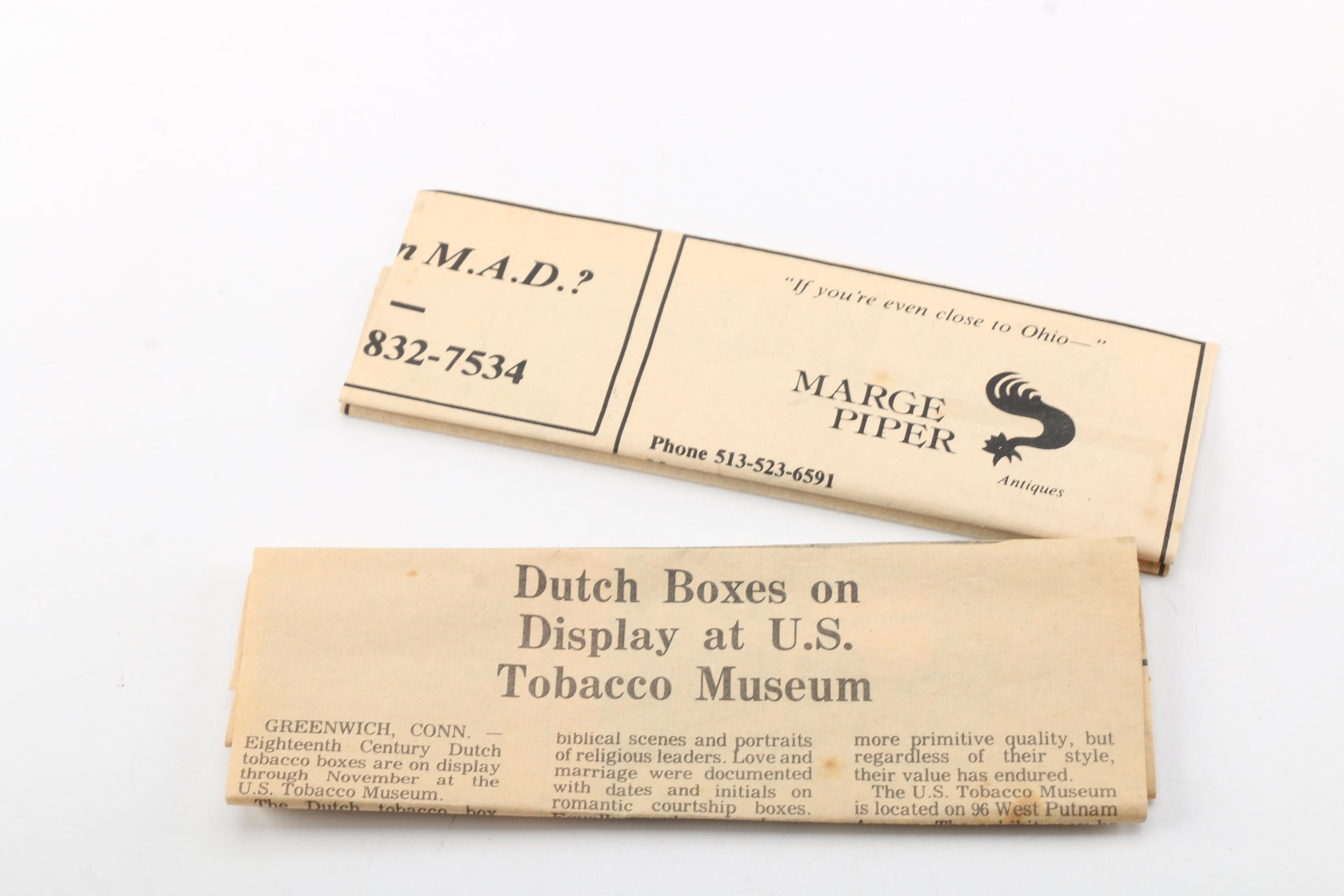 Antique Brass Tobacco Box