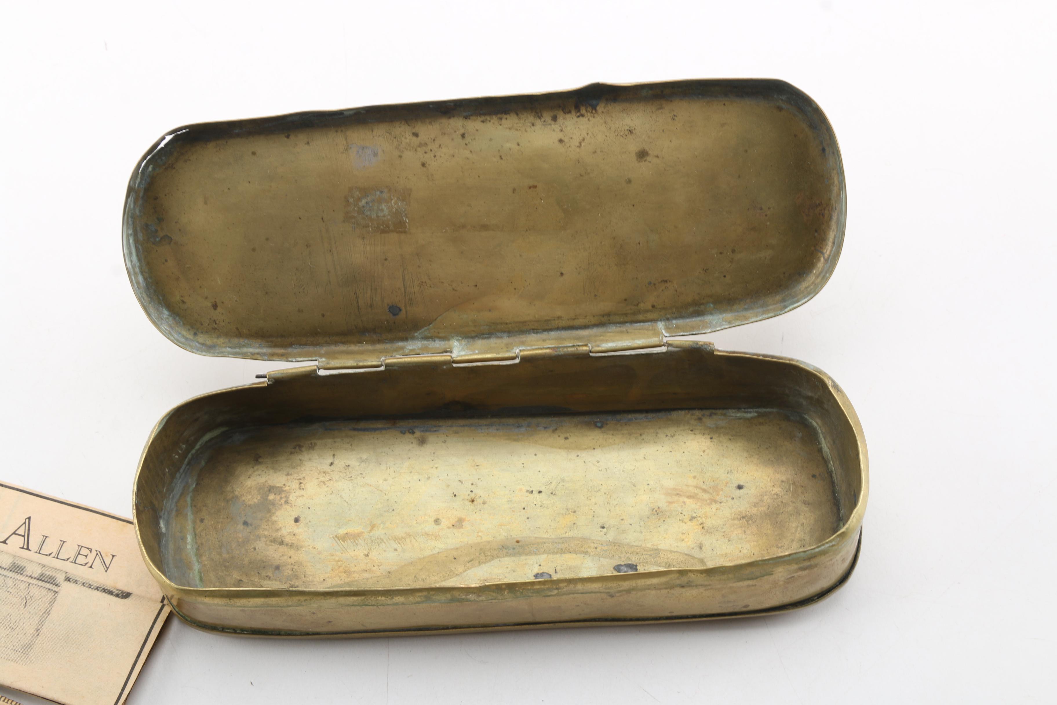 Antique Brass Tobacco Box