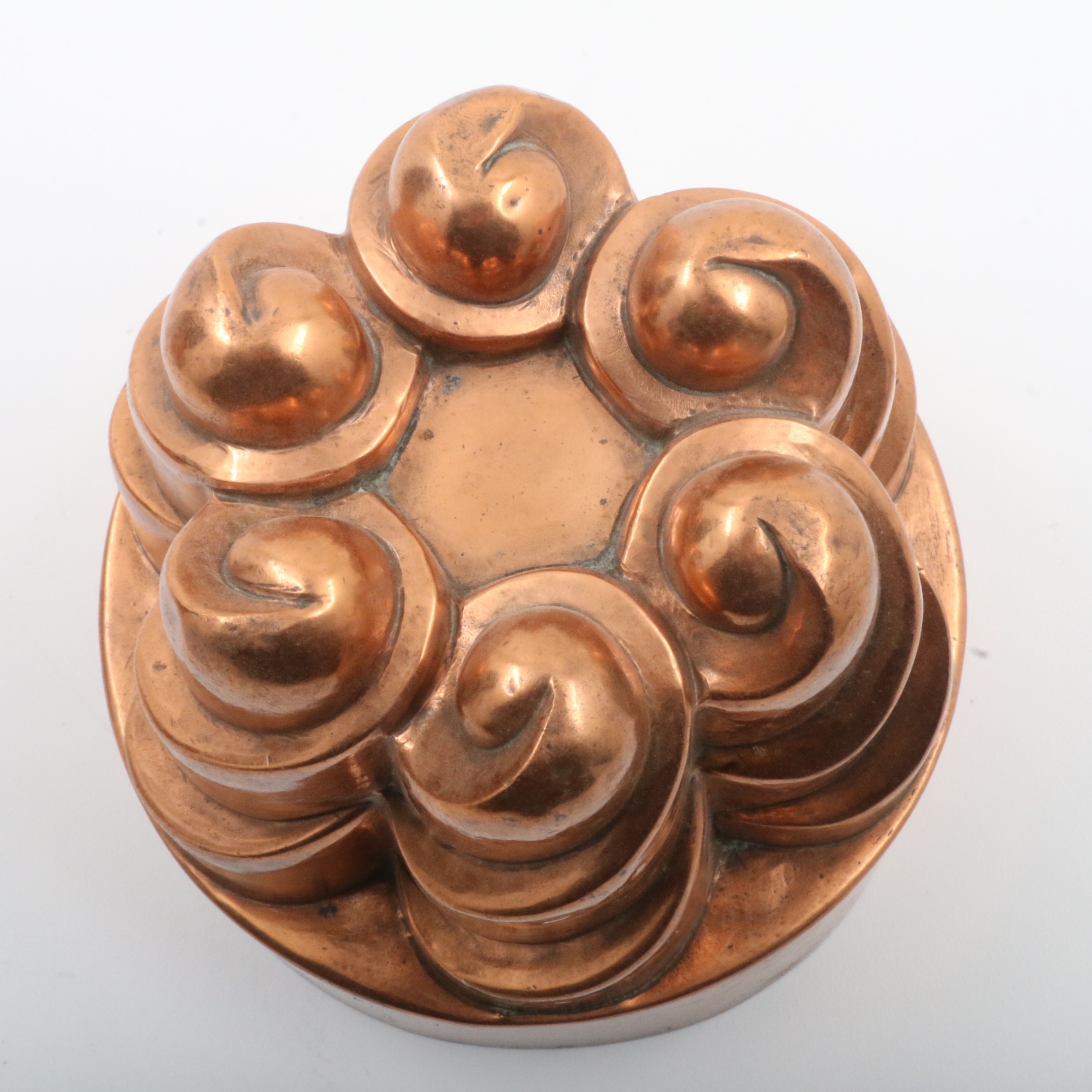 Antique English Copper Jelly Moulds including Benham Froud