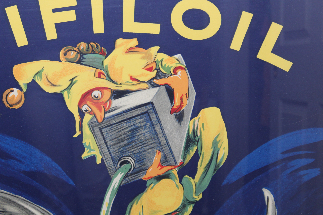 Offset Lithograph Poster "Rifiloil Huiles ILO"