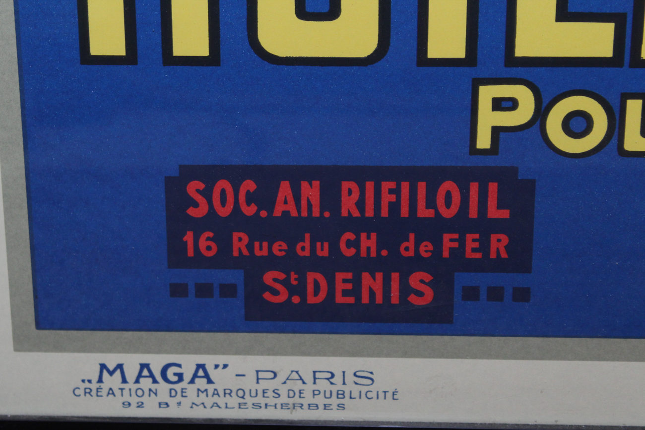 Offset Lithograph Poster "Rifiloil Huiles ILO"