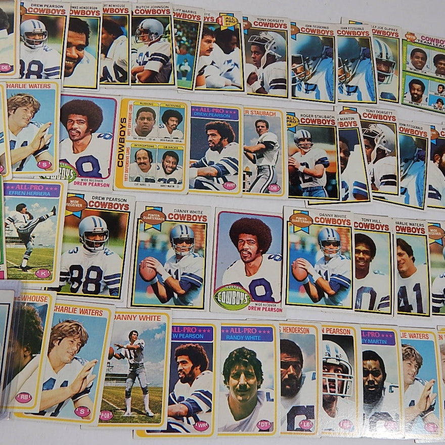 1970s Dallas Cowboy Football Card Collection