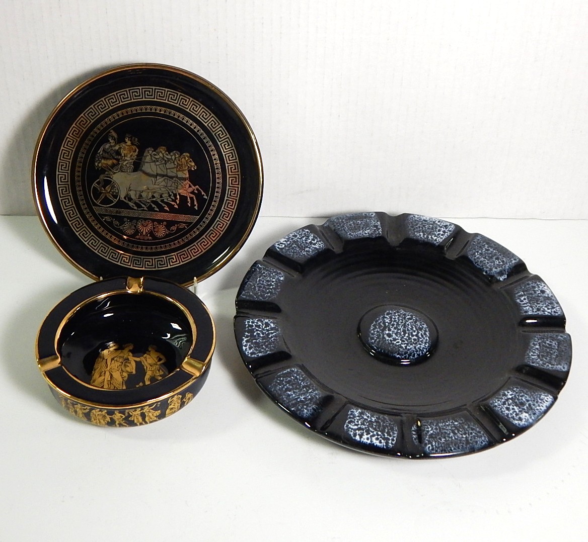 Grecian Plate, Ash Receiver, and Modern Ash Receiver