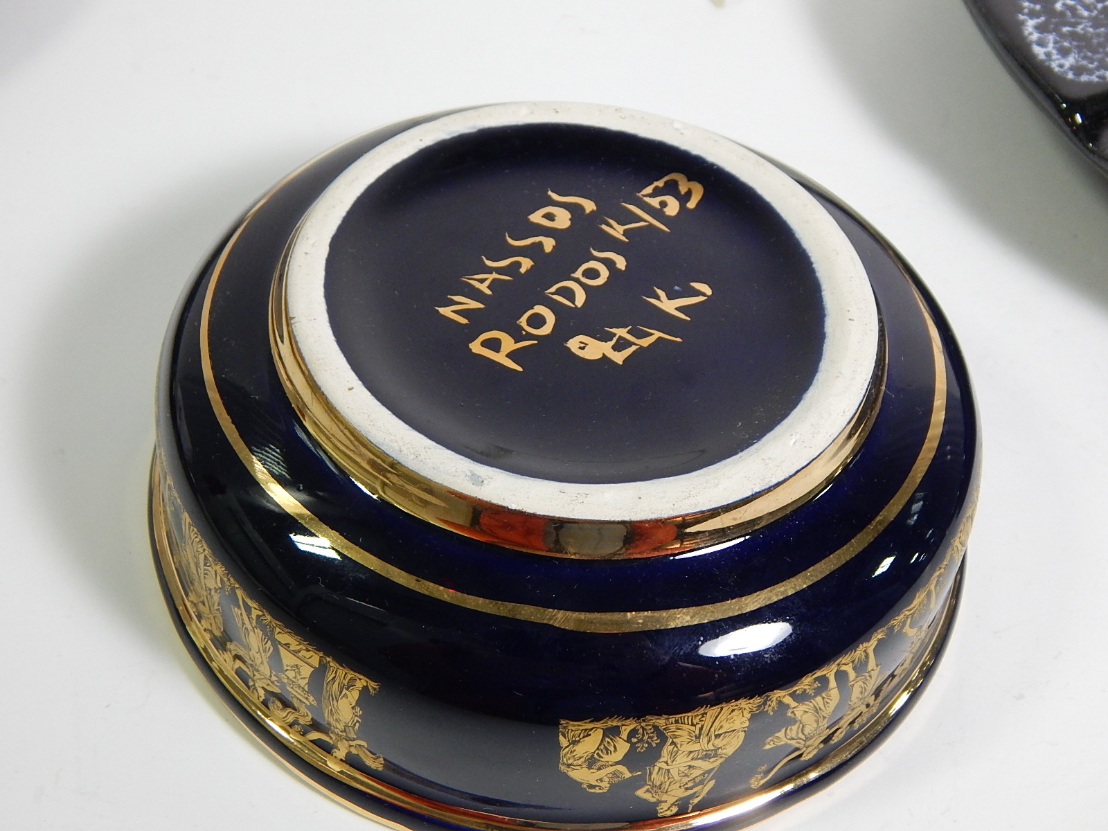 Grecian Plate, Ash Receiver, and Modern Ash Receiver