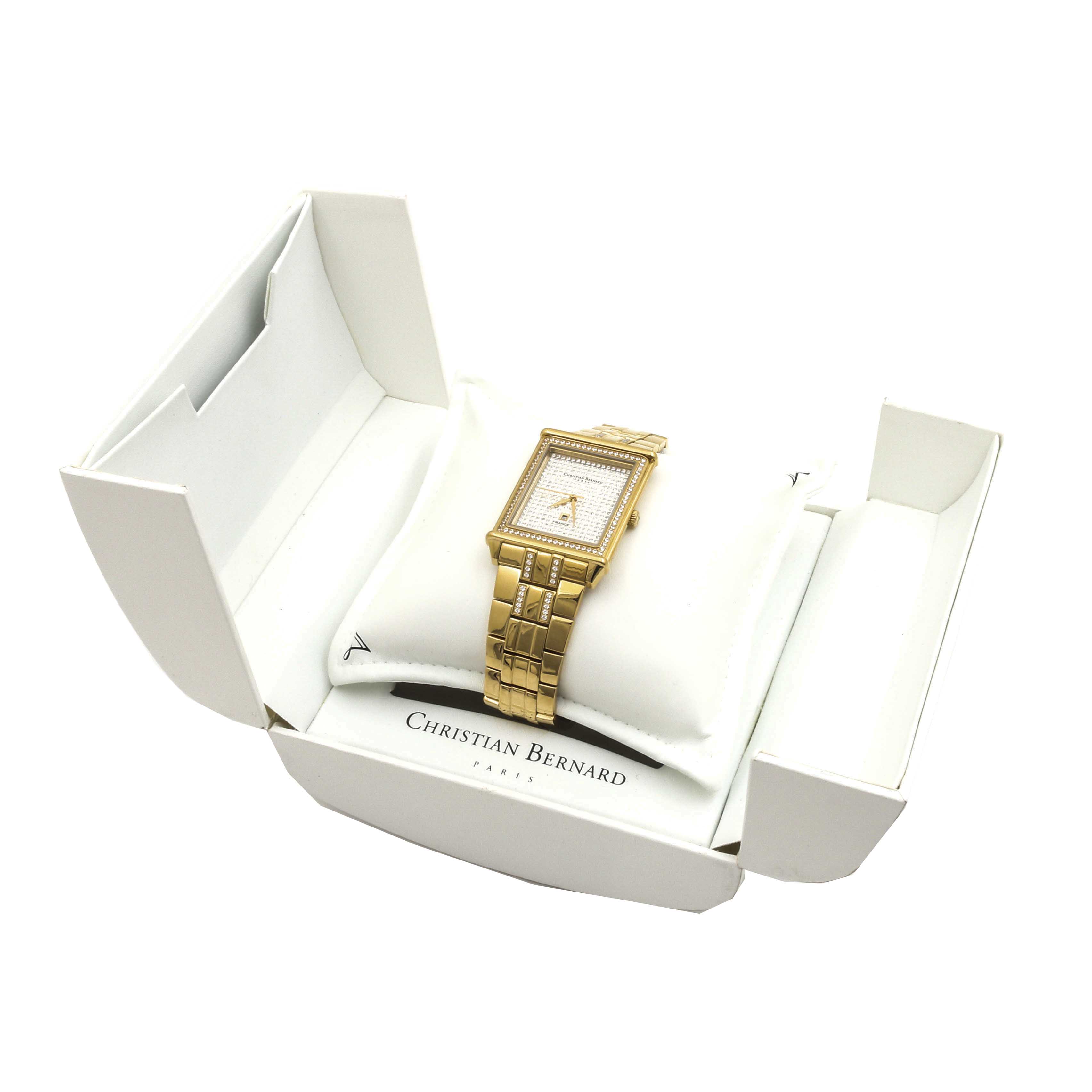 Christian Bernard Stainless Steel Gold Tone Watch
