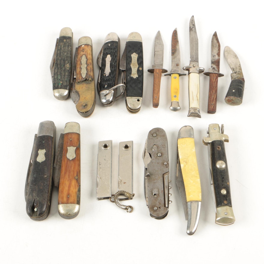 Vintage Pocket Knife Collection featuring Colonial