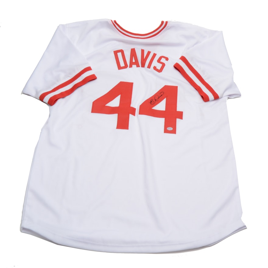 Eric Davis Autographed Jersey  COA