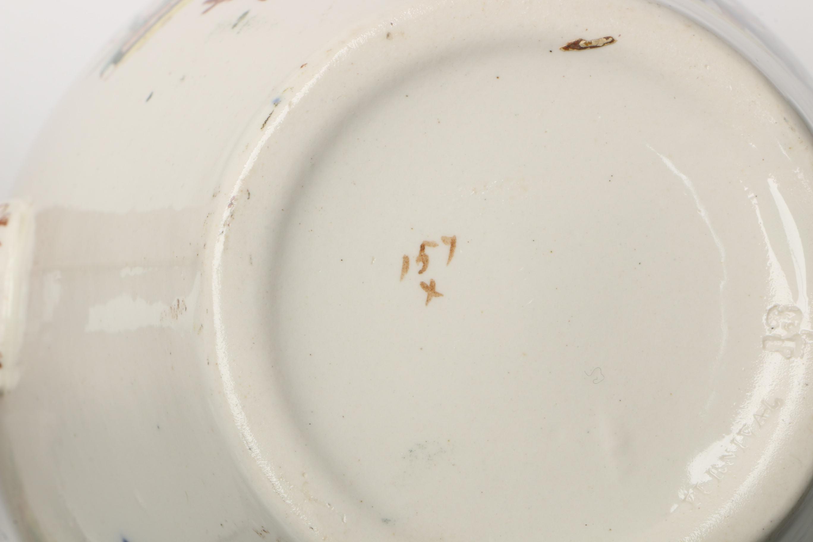 Antique Furnivals "Cashmere" Pitcher, Basin, and Shaving Set