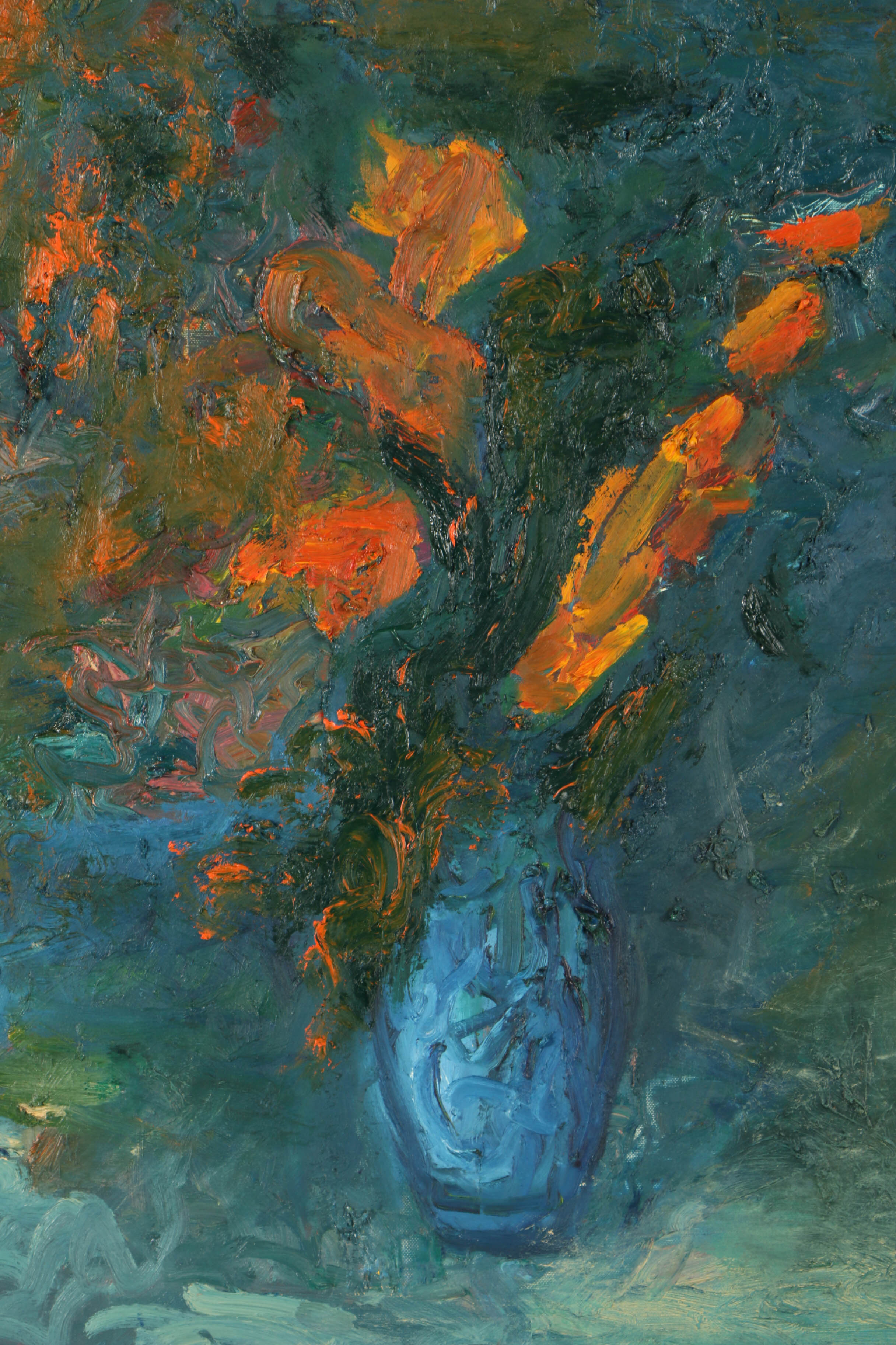 Louis Papp Oil Painting on Canvas of Abstract Composition