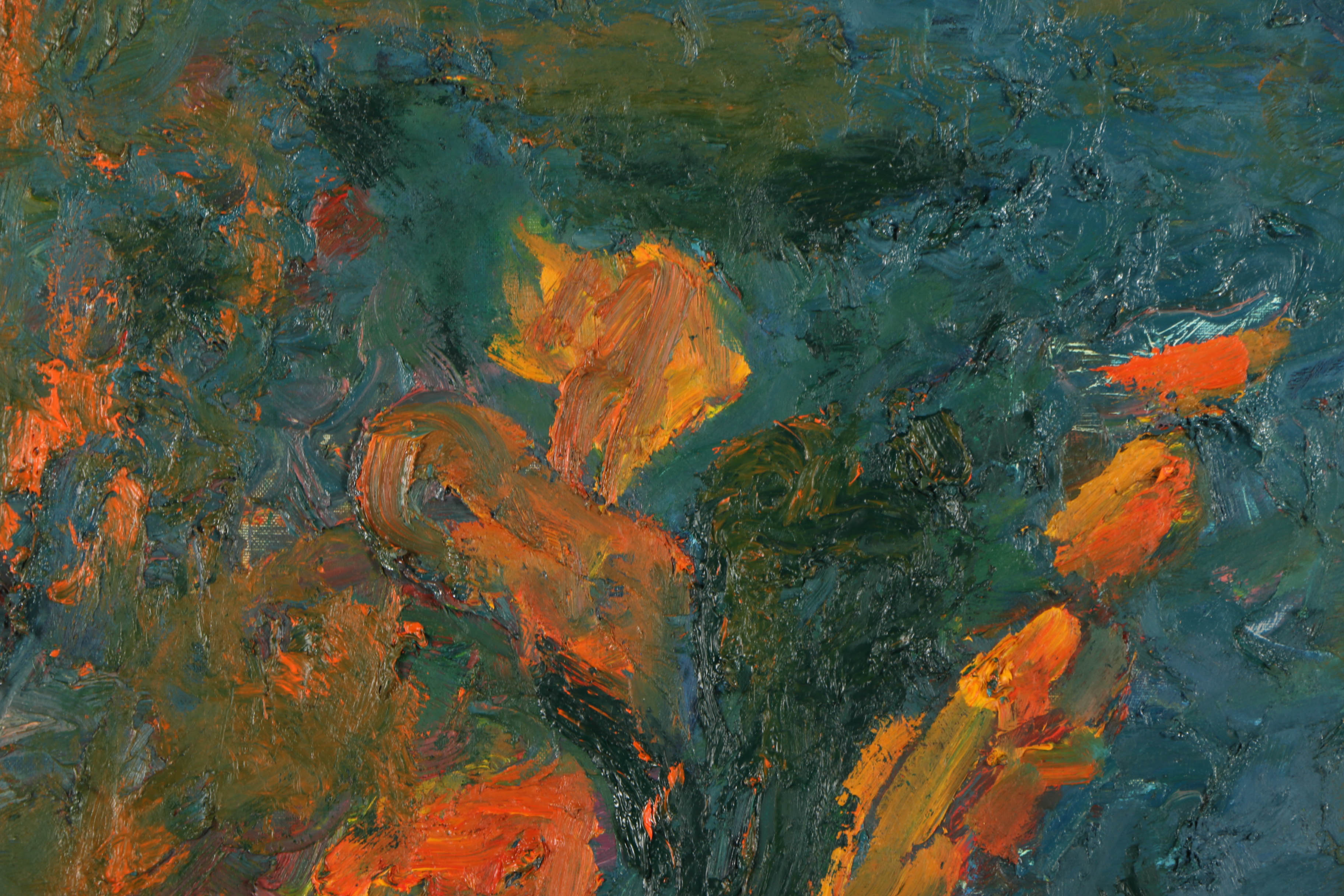 Louis Papp Oil Painting on Canvas of Abstract Composition