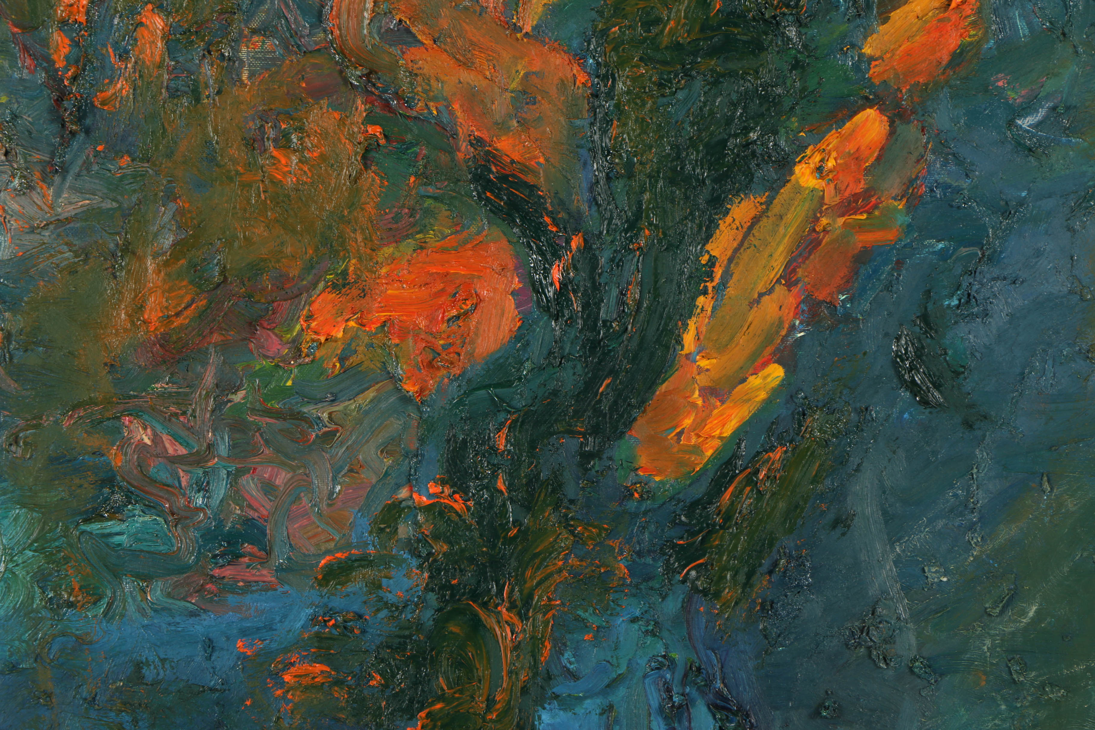 Louis Papp Oil Painting on Canvas of Abstract Composition