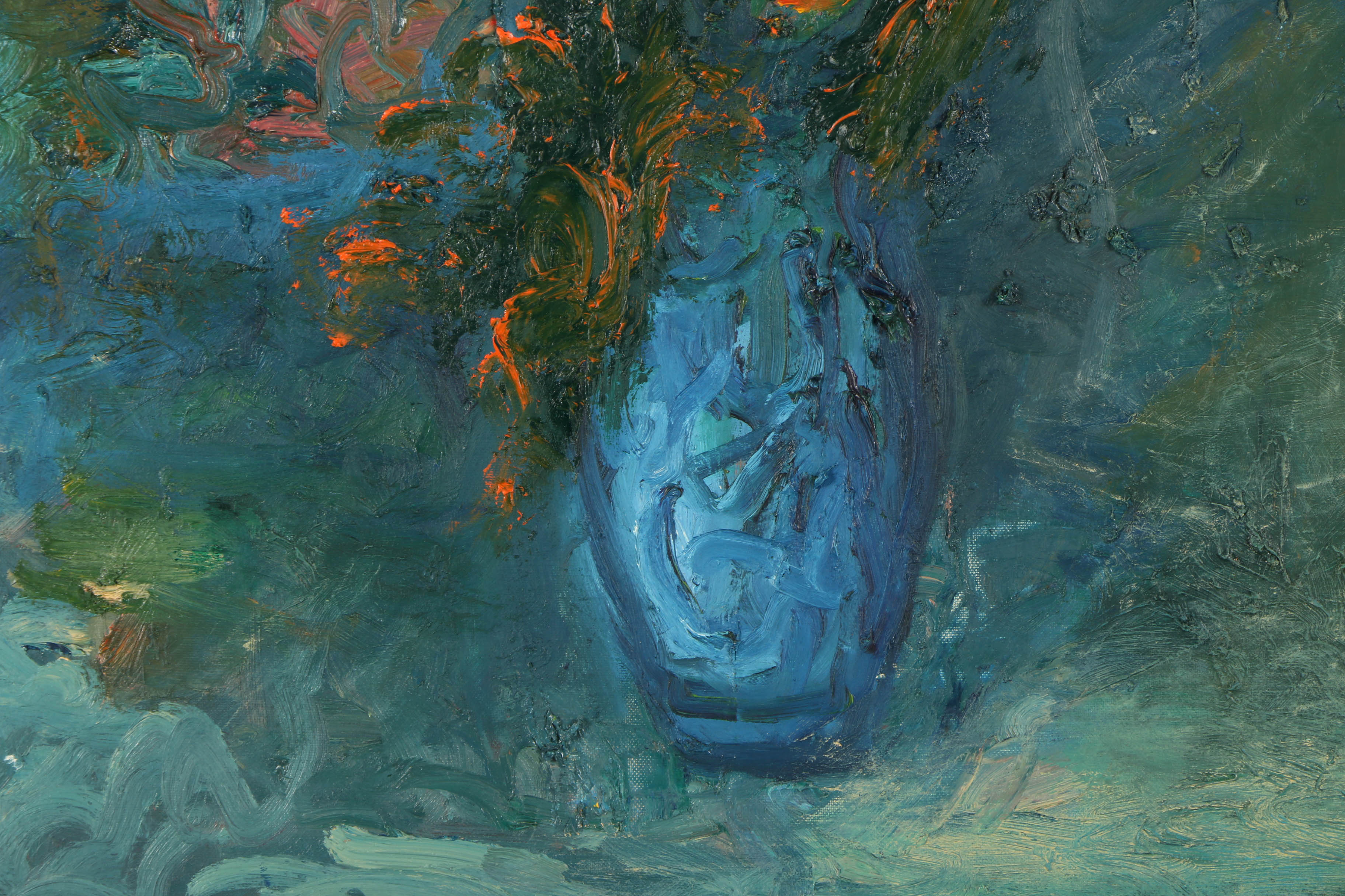 Louis Papp Oil Painting on Canvas of Abstract Composition