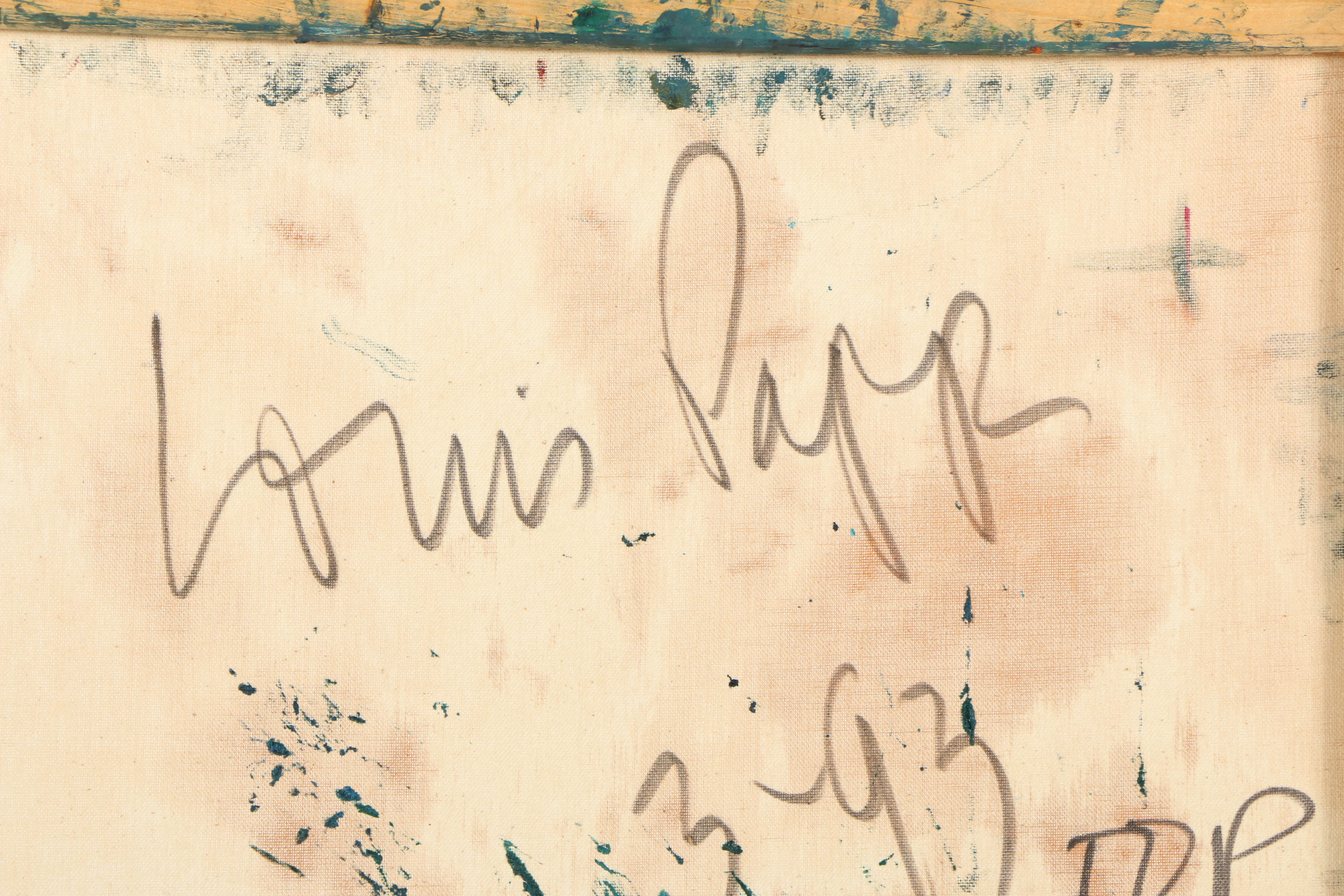 Louis Papp Oil Painting on Canvas of Abstract Composition