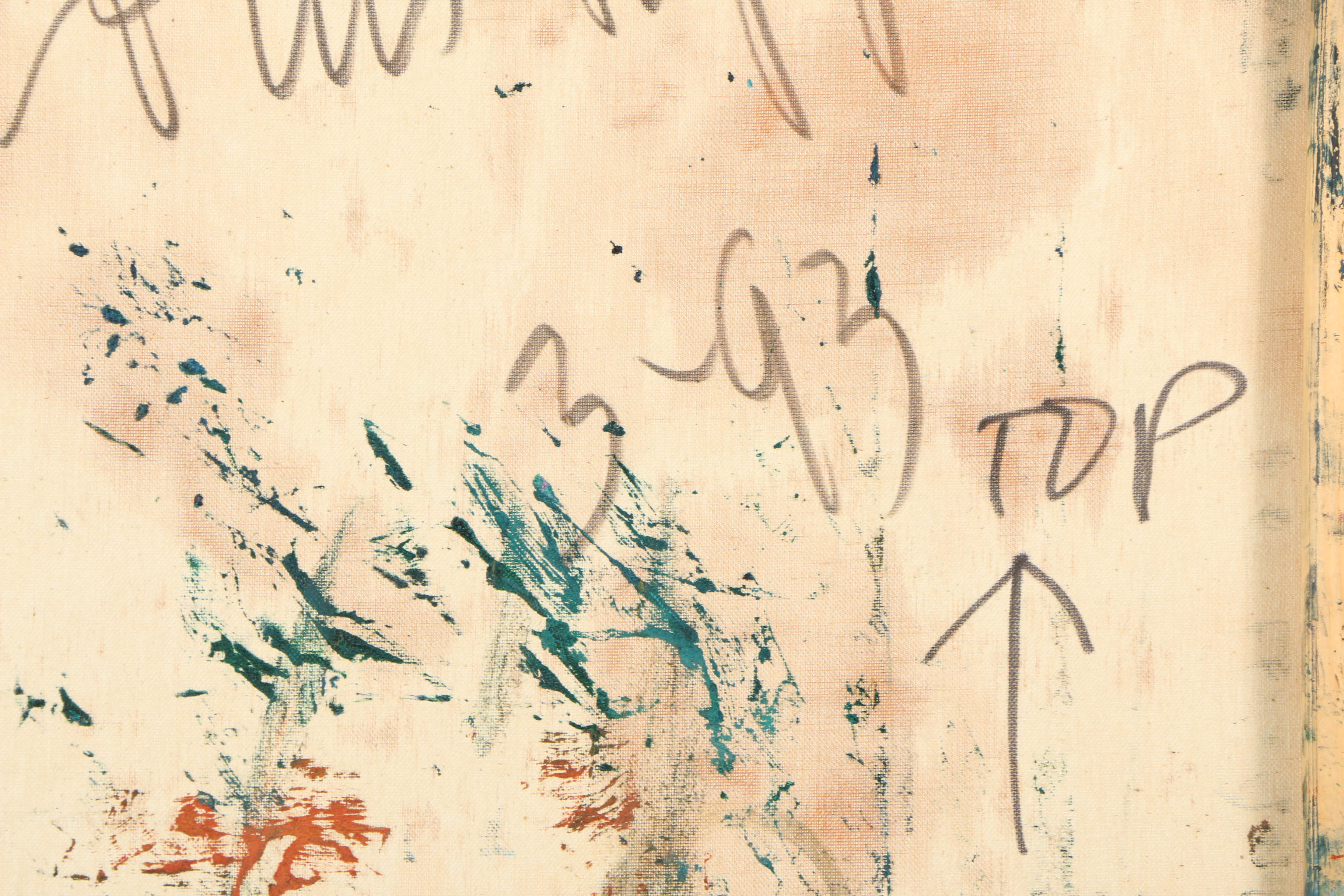 Louis Papp Oil Painting on Canvas of Abstract Composition