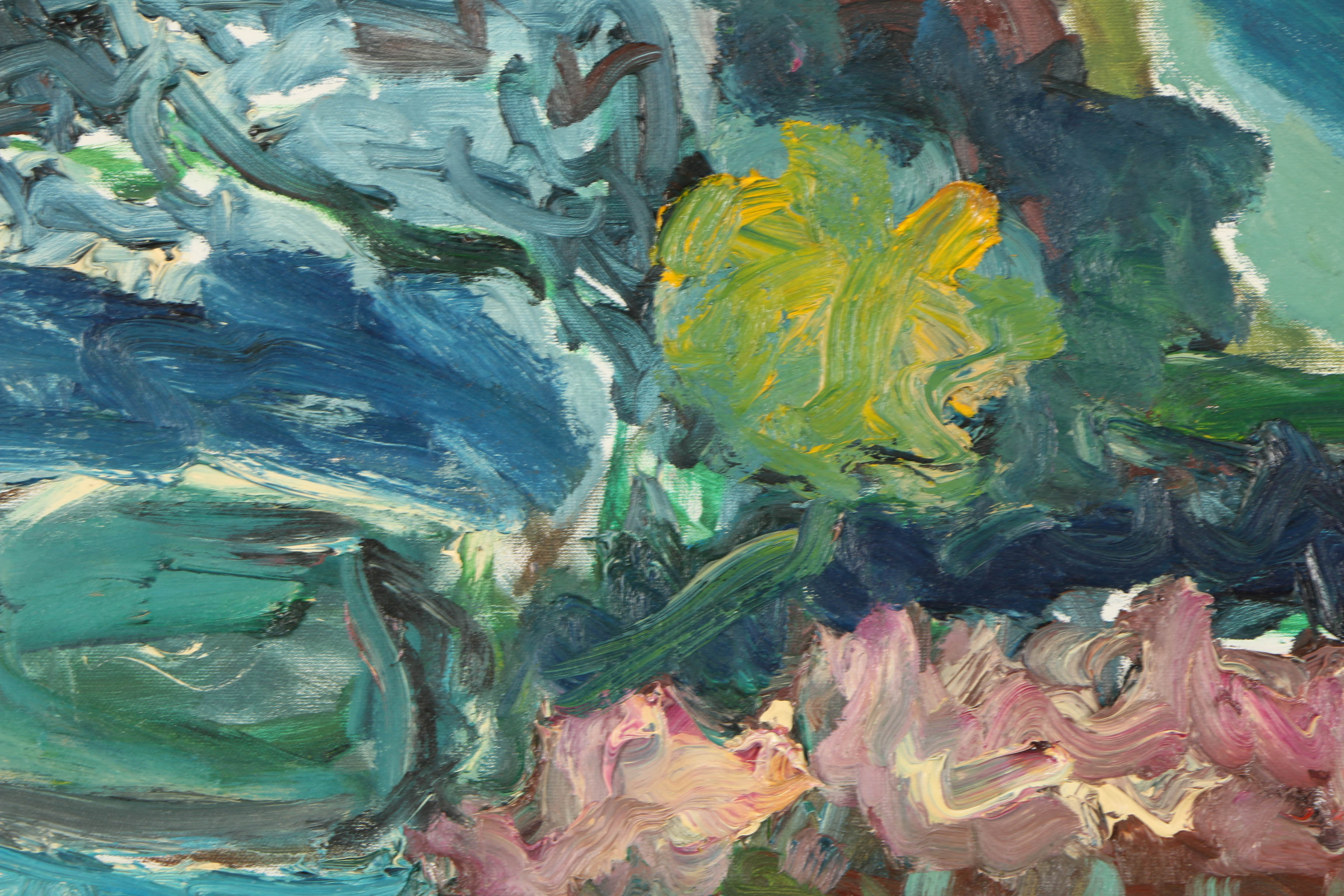 Louis Papp Oil Painting on Canvas of Abstract Composition