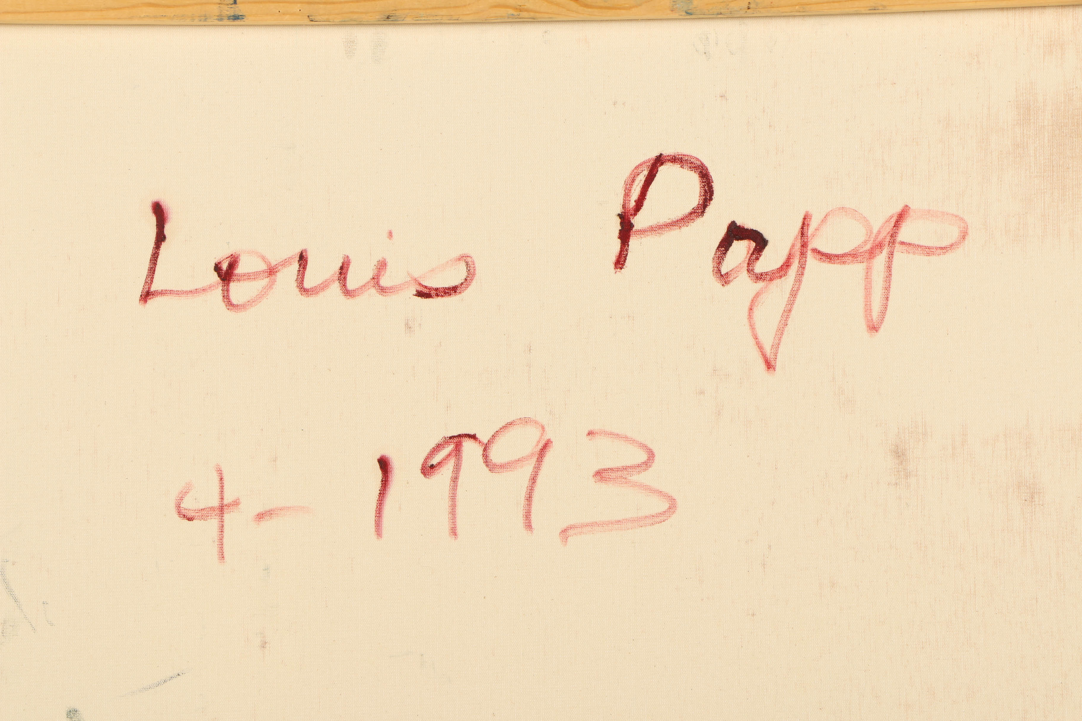 Louis Papp Oil Painting on Canvas of Abstract Composition