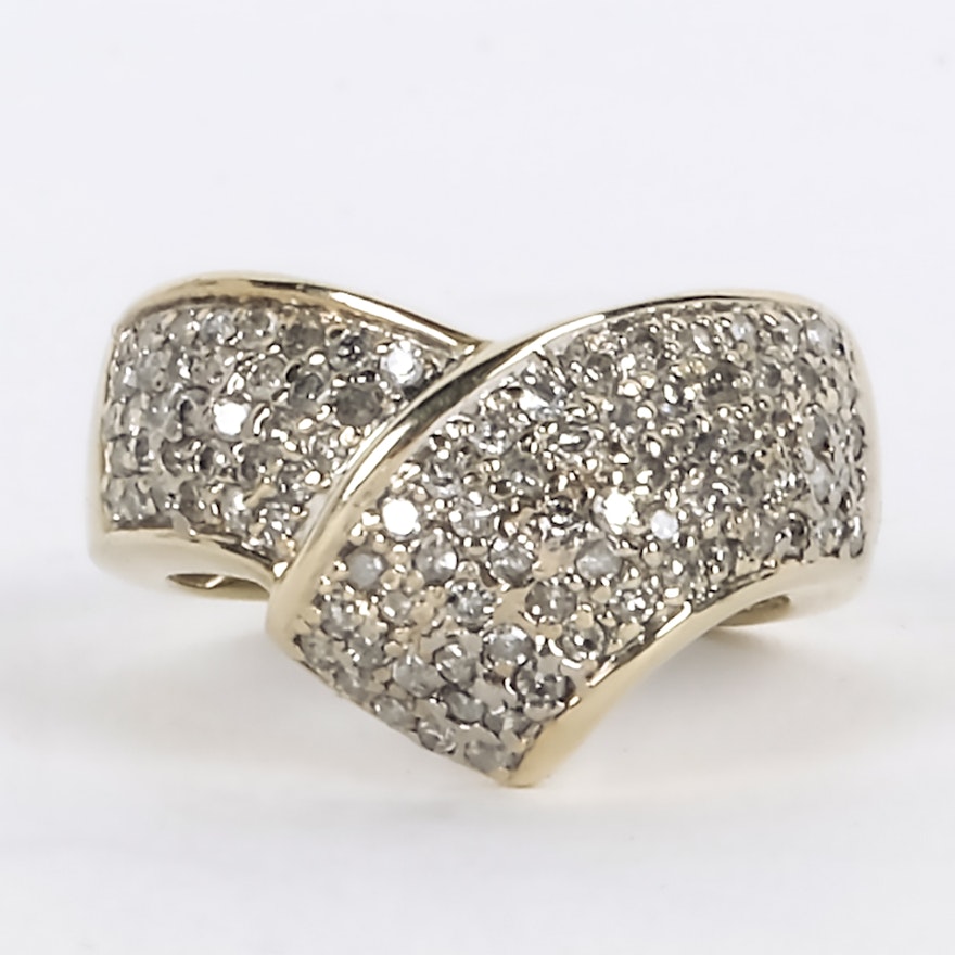 14K Yellow Gold and 0.75 CTW Diamond Ring