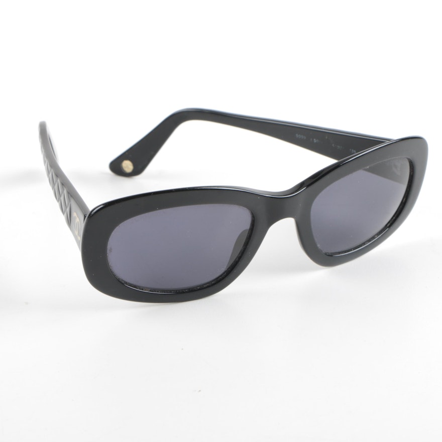 Women's Chanel CC Quilted Sunglasses