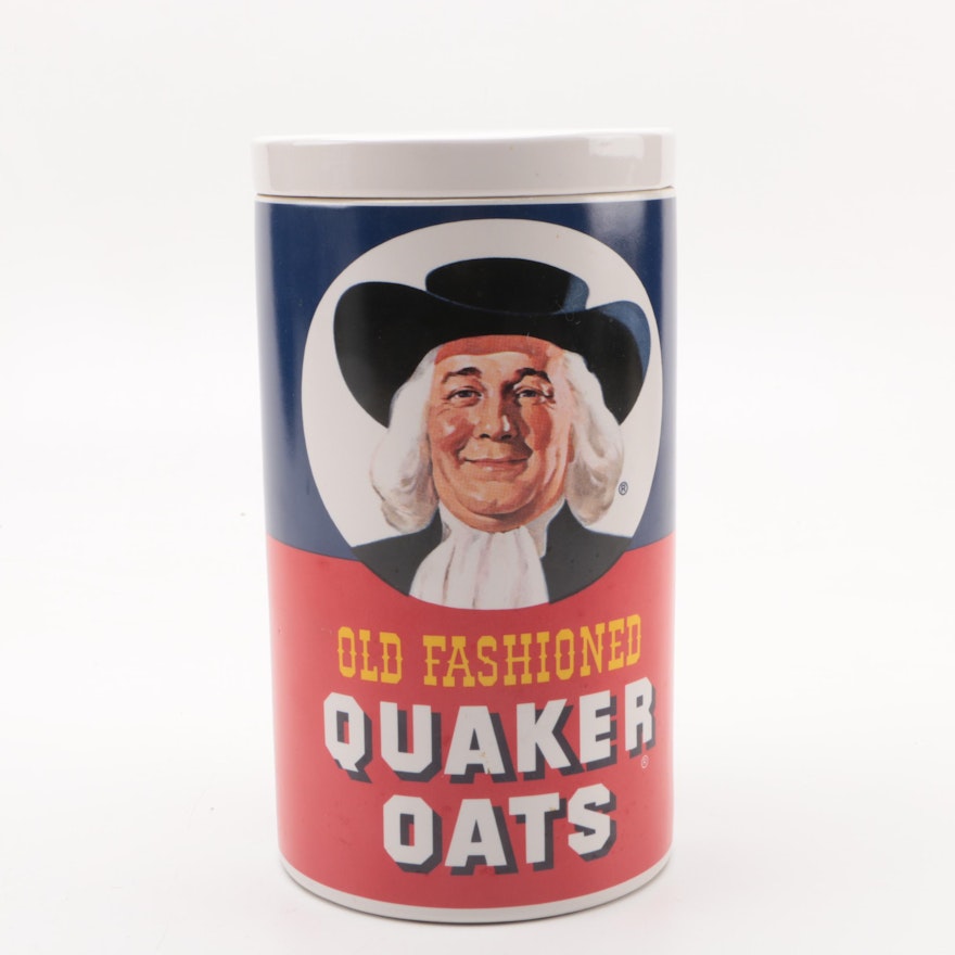 Old Fashioned Quaker Oats Ceramic Cookie Jar