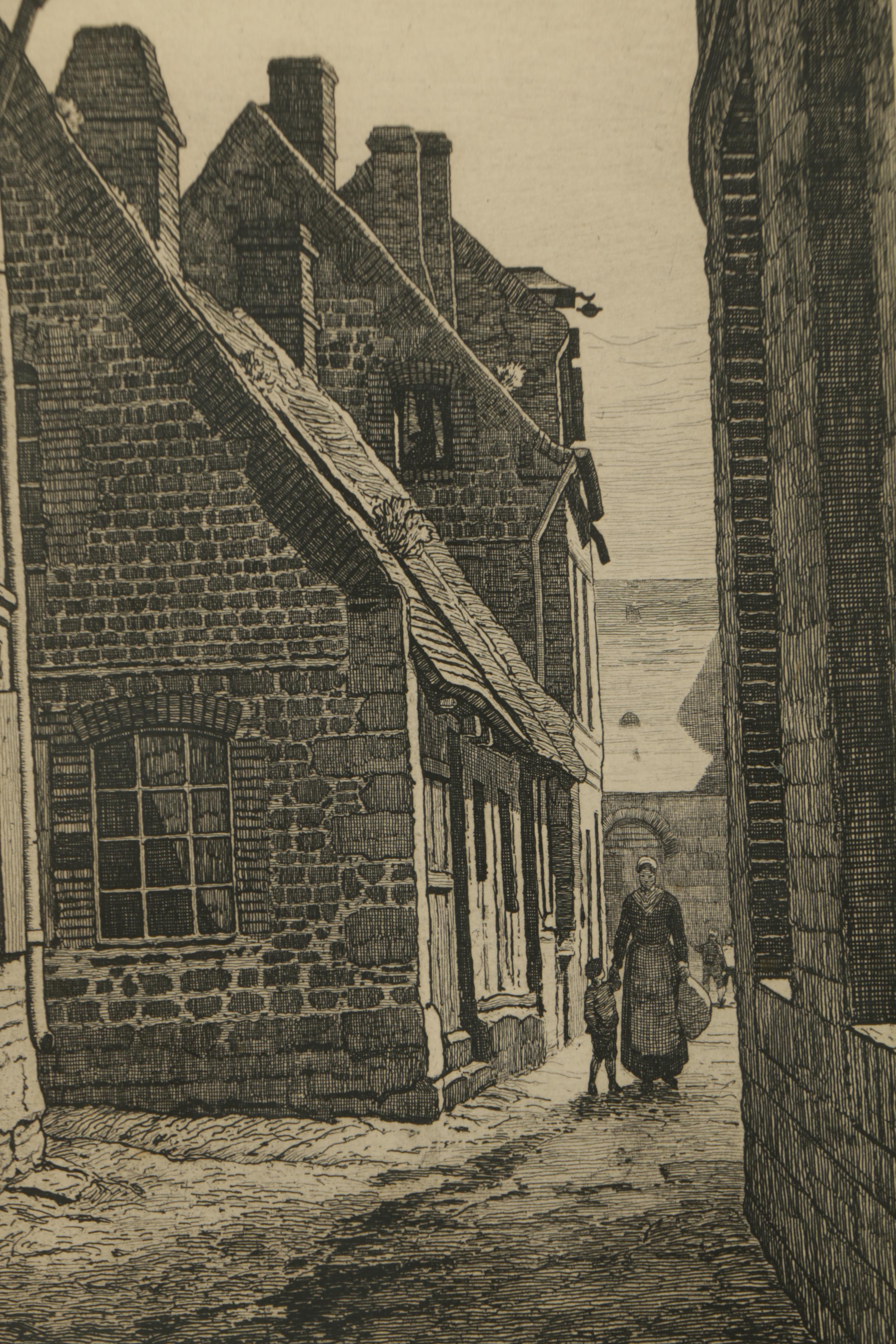 Émile Frederic Nicolle Etchings on Paper of European Architecture