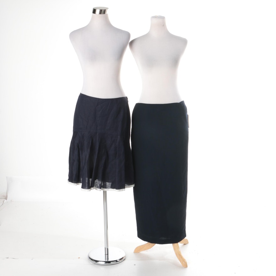 Two Lauren Ralph Lauren Navy Skirts