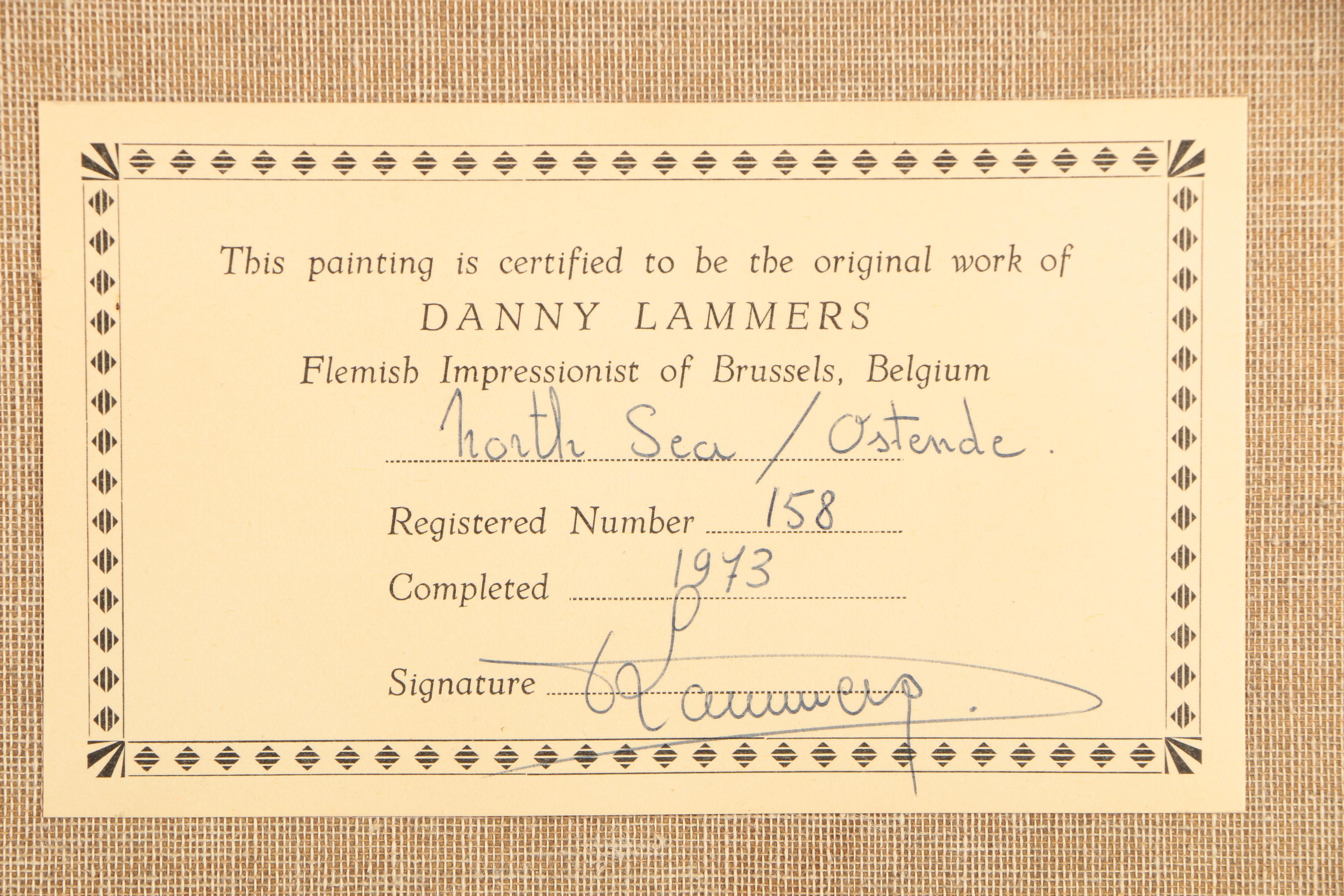 Danny Lammers Oil Painting on Canvas of Harbor Scene