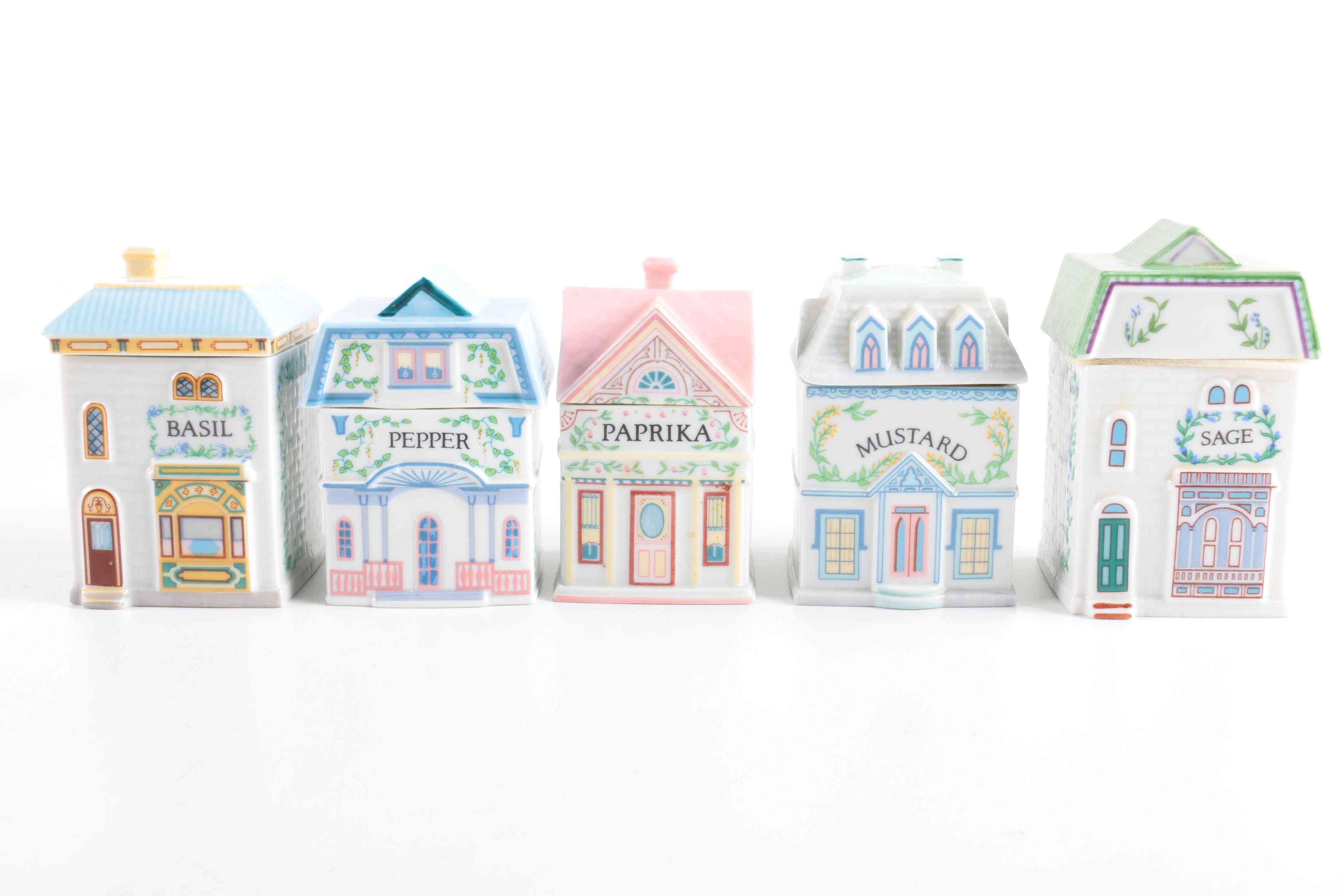 1989 Lenox Porcelain "Spice Village" Set
